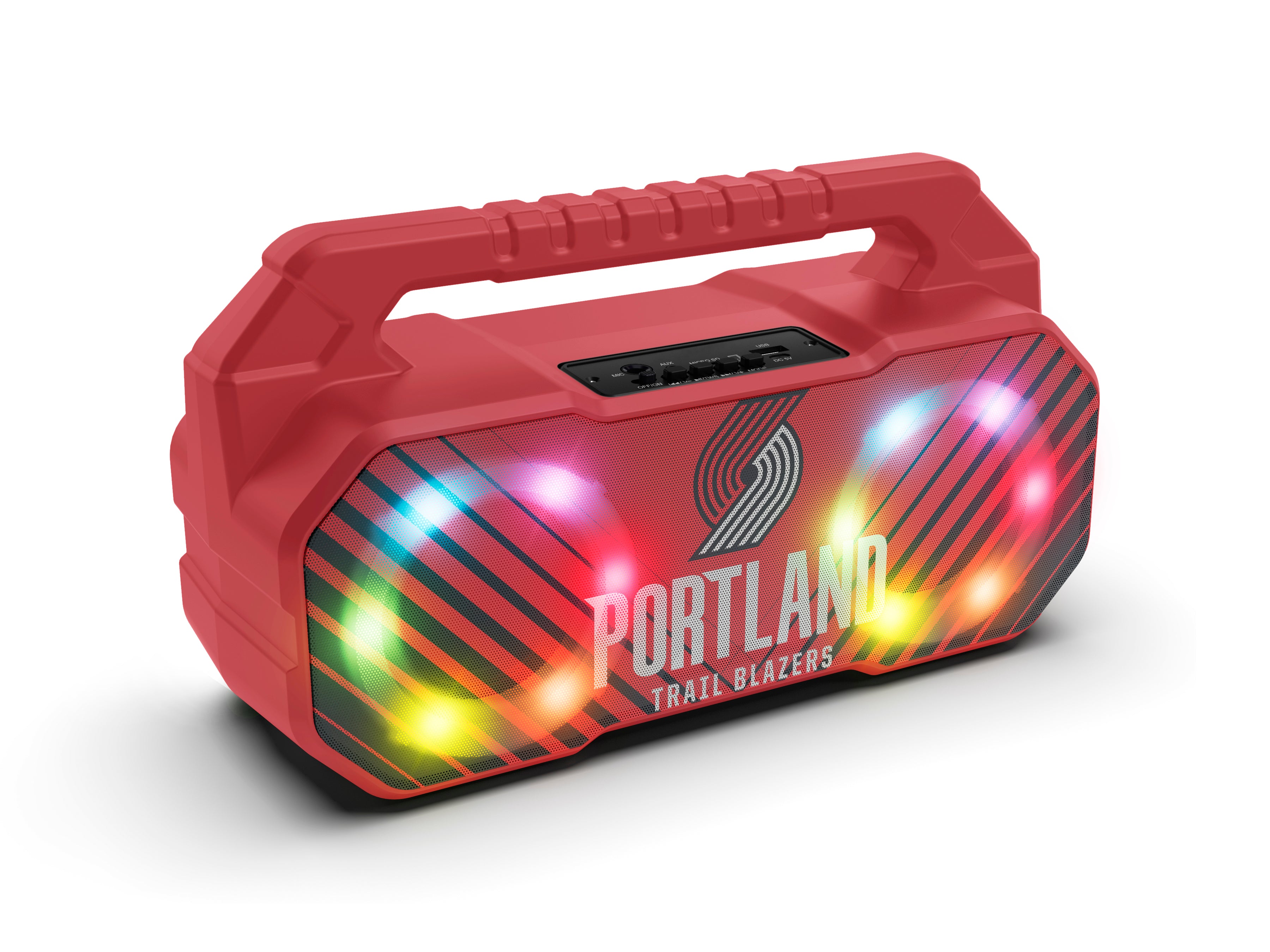 Portland Trail Blazers NBA Shockbox Bluetooth BOOMBOX Speaker with FM Radio