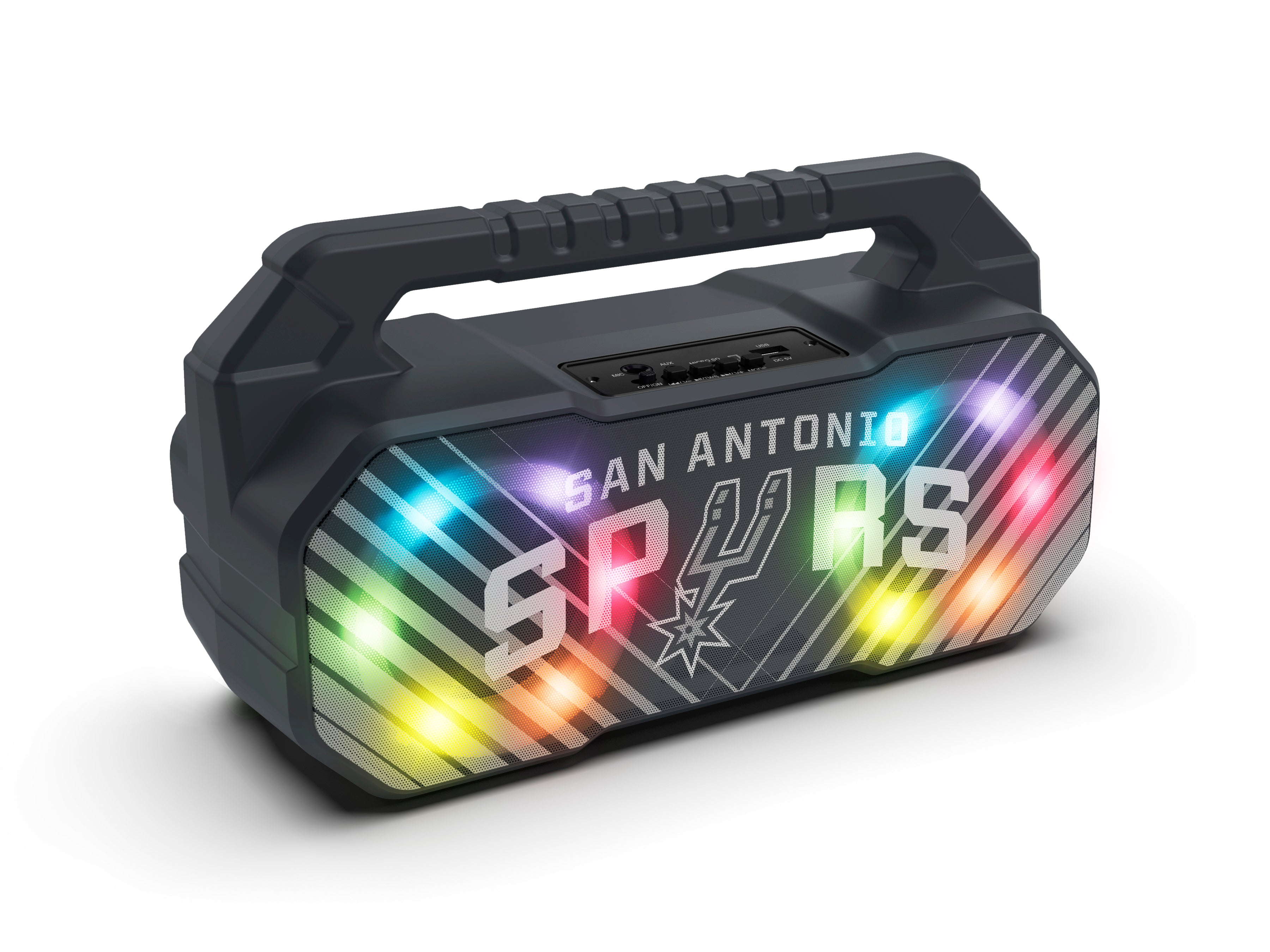 San Antonio Spurs NBA Shockbox Bluetooth BOOMBOX Speaker with FM Radio