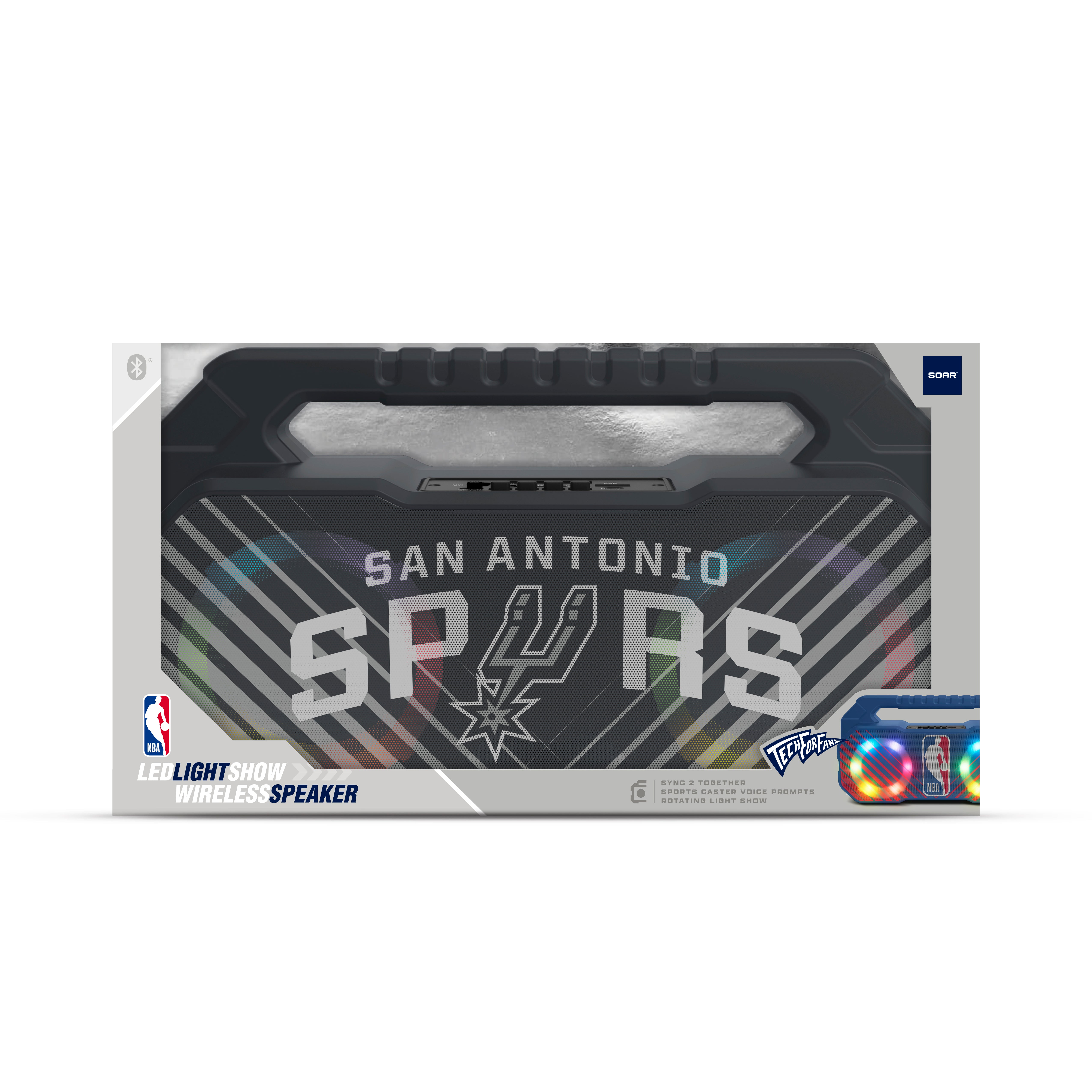 San Antonio Spurs NBA Shockbox Bluetooth BOOMBOX Speaker with FM Radio