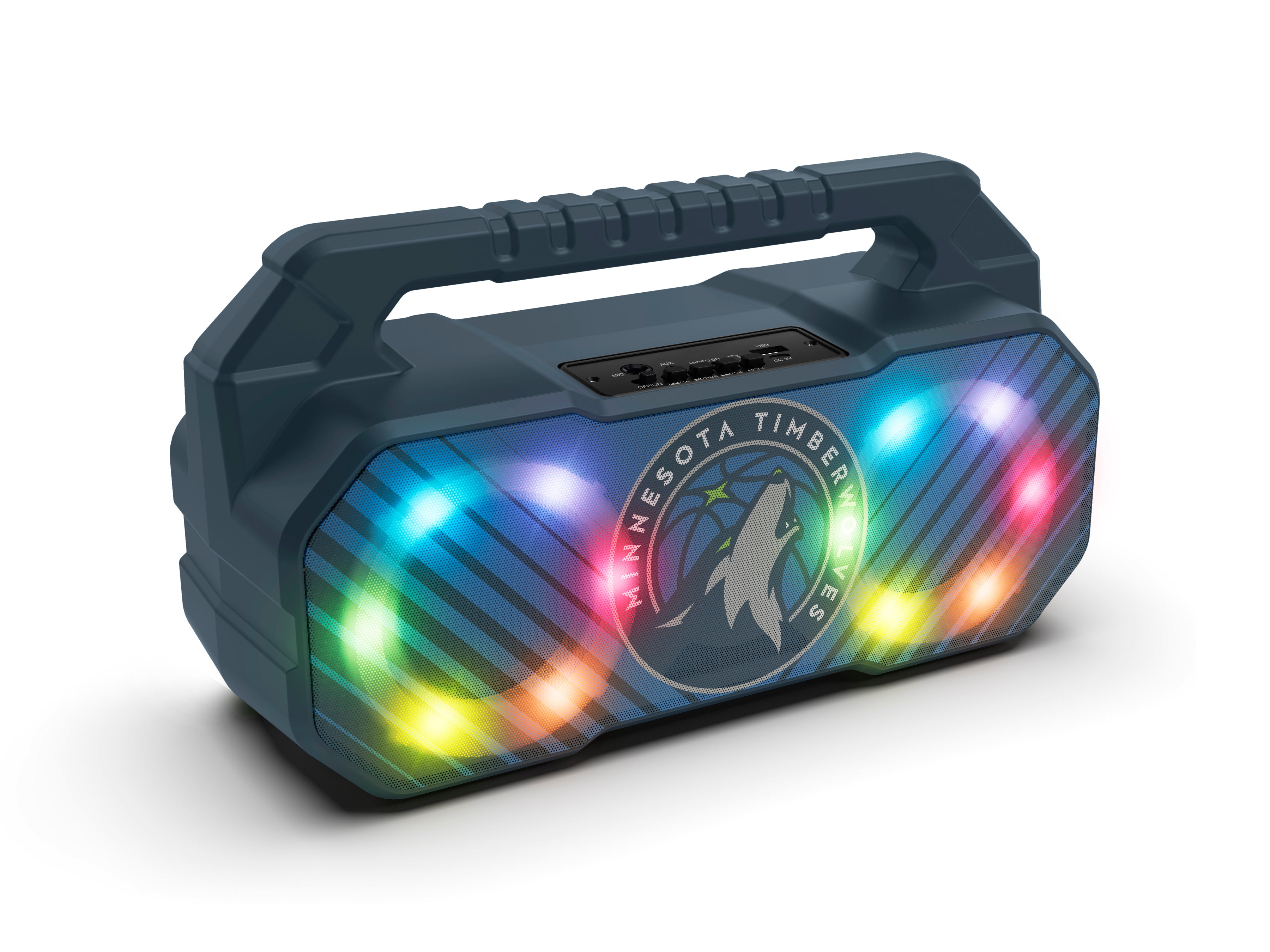 Minnesota Timberwolves NBA Shockbox Bluetooth BOOMBOX Speaker with FM Radio