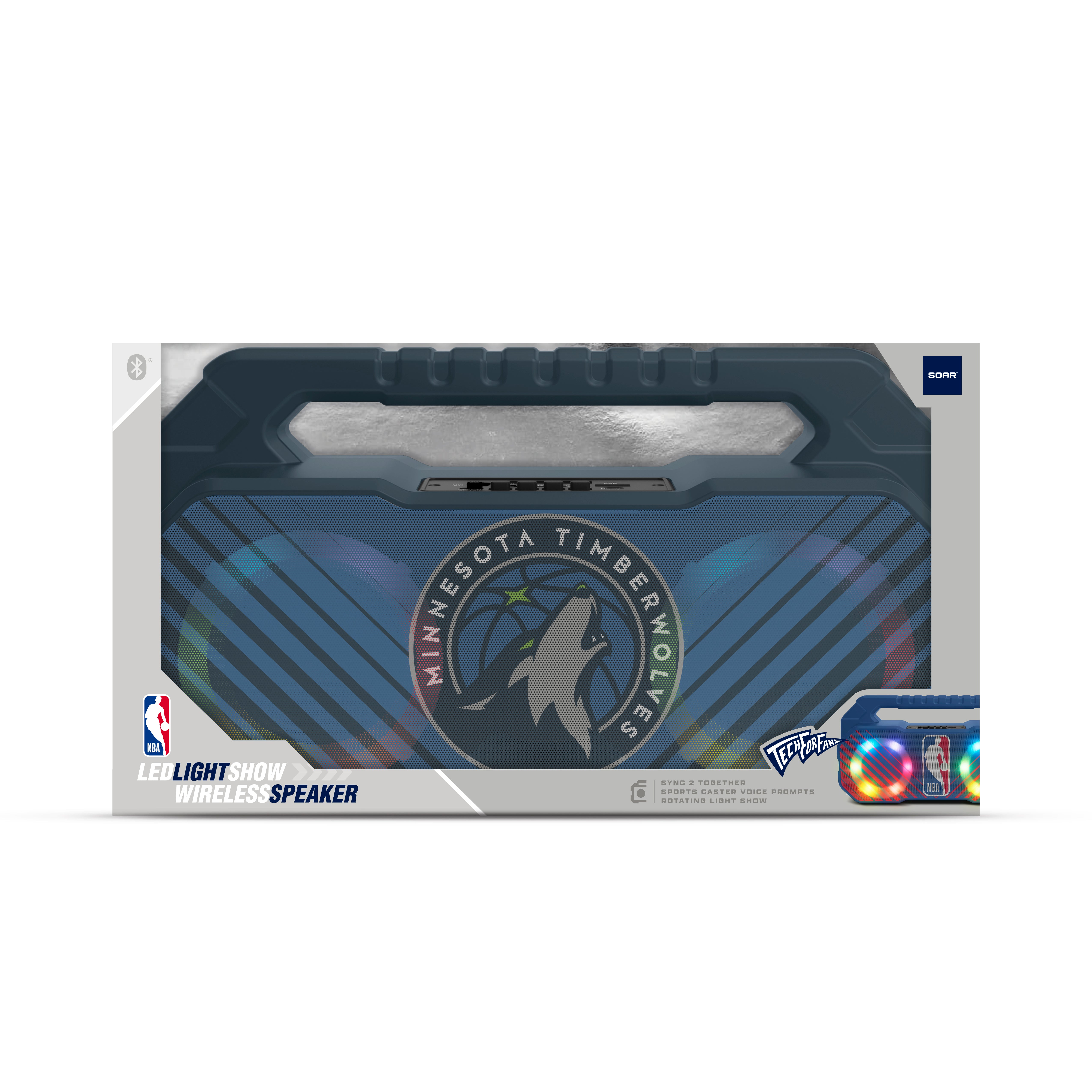 Minnesota Timberwolves NBA Shockbox Bluetooth BOOMBOX Speaker with FM Radio