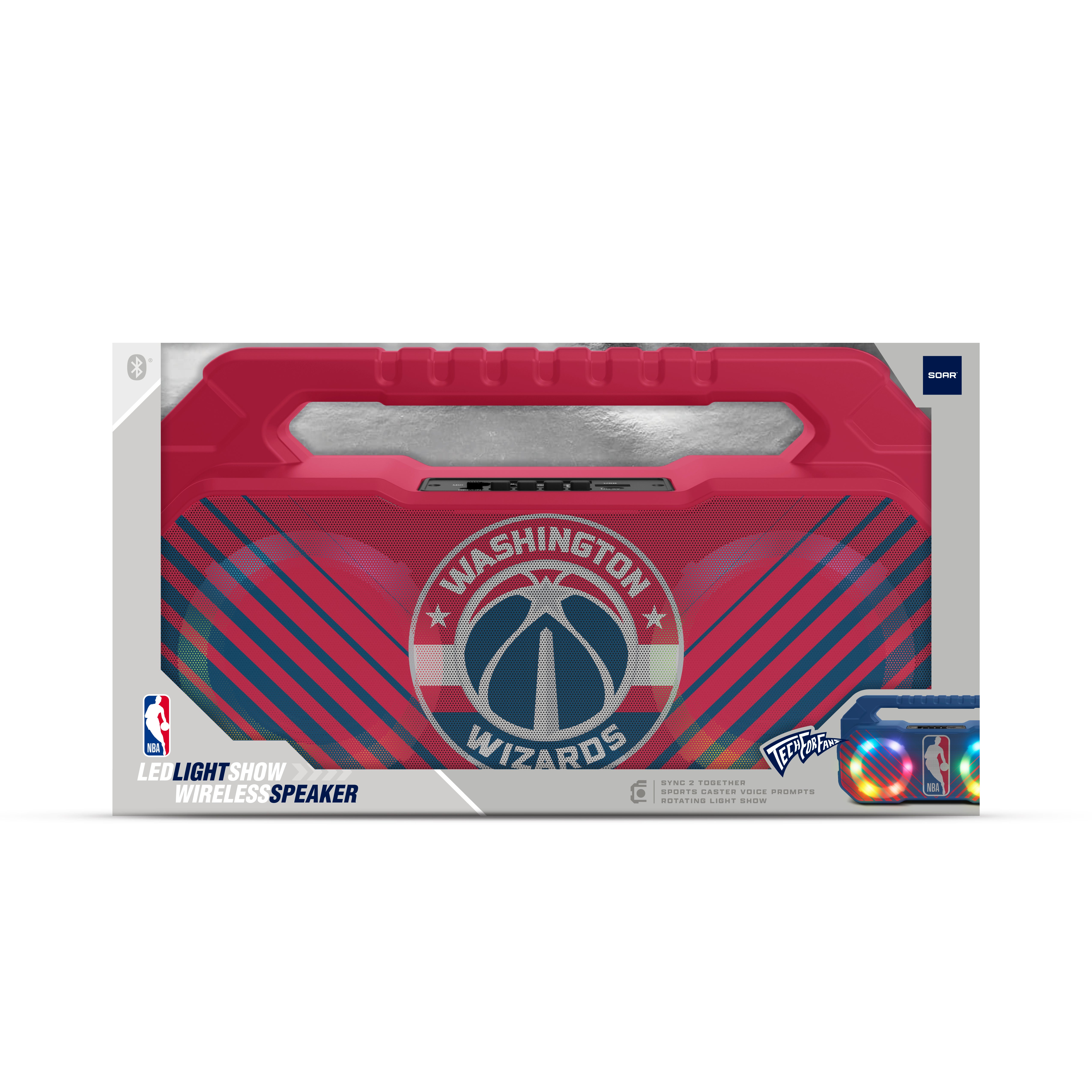 Washington Wizards NBA Shockbox Bluetooth BOOMBOX Speaker with FM Radio