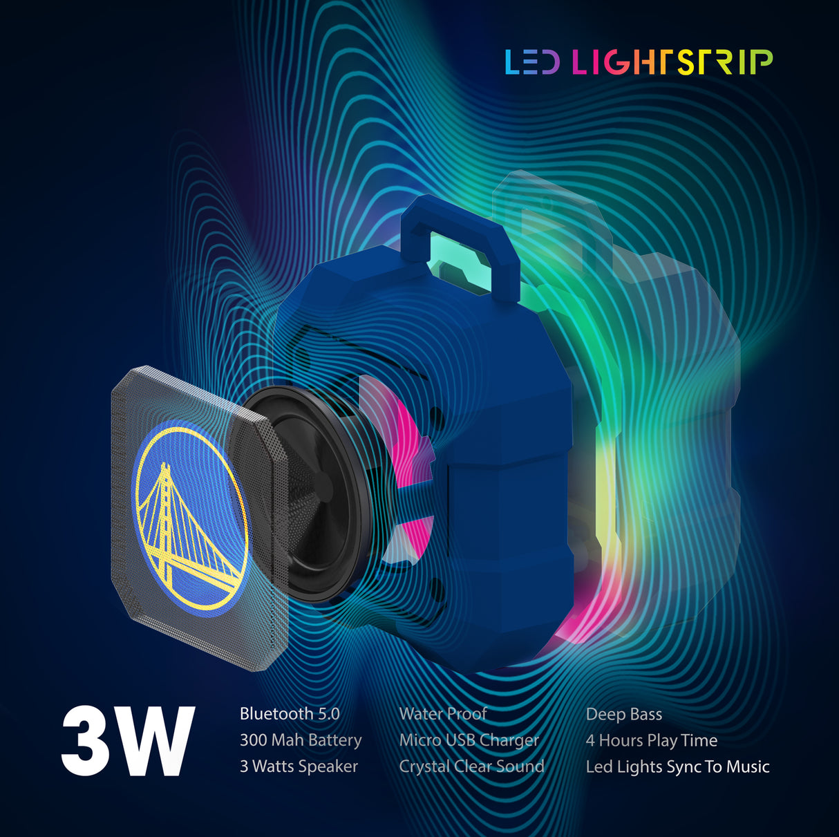 Los Angeles Lakers NBA Shockbox Bluetooth Speaker