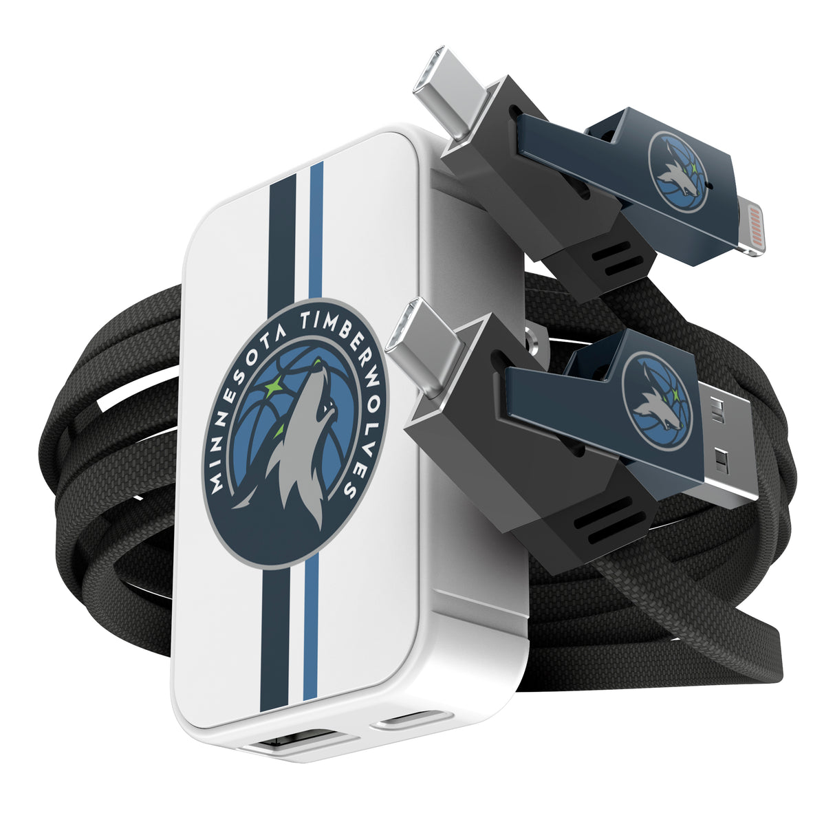 SOAR NBA Slim Wall Charger and 4 in 1 Multi Charging Cable