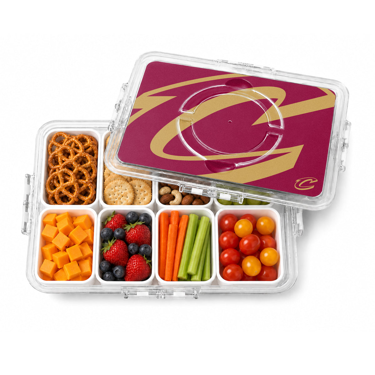 SOAR NBA Snackle Box- 8 Compartments- Cleveland Cavaliers