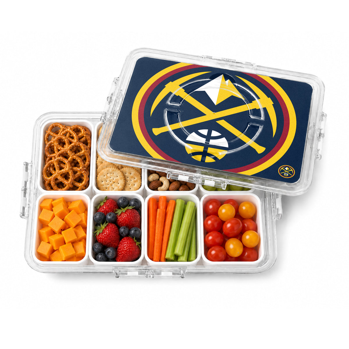 SOAR NBA Snackle Box- 8 Compartments- Denver Nuggets