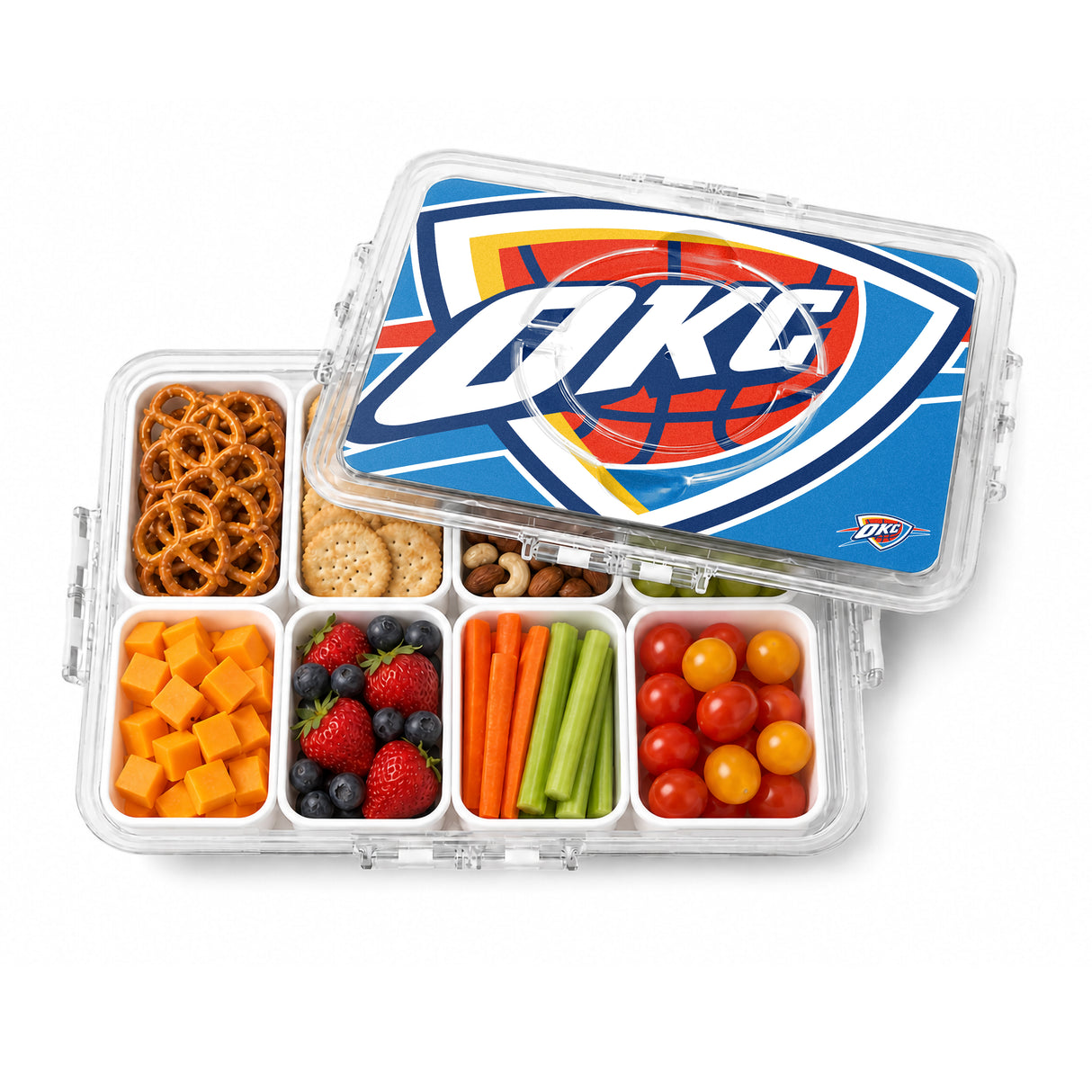 SOAR NBA Snackle Box- 8 Compartments- Oklahoma City Thunder