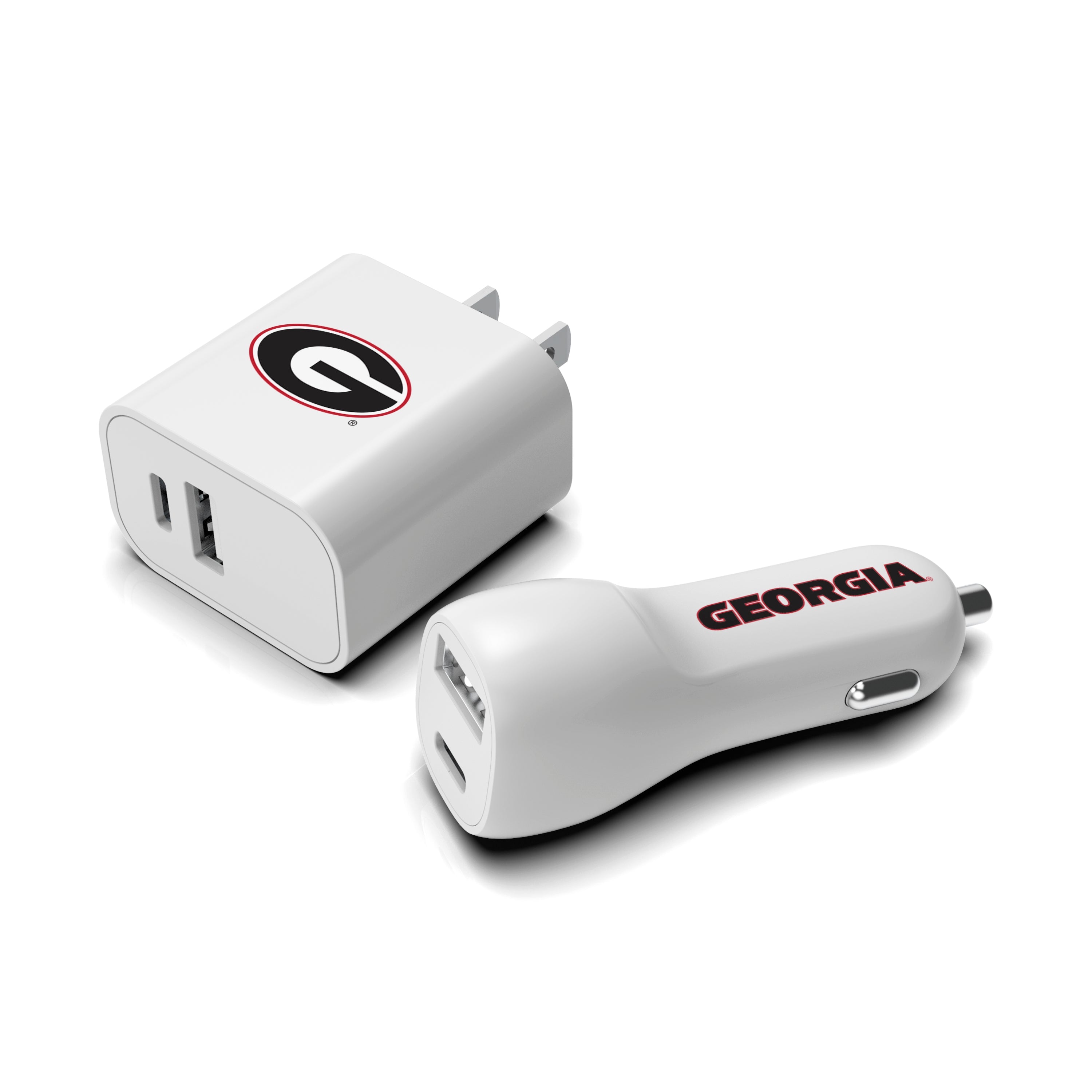 Georgia Bulldogs NCAA Two-Port Car and Wall Charger