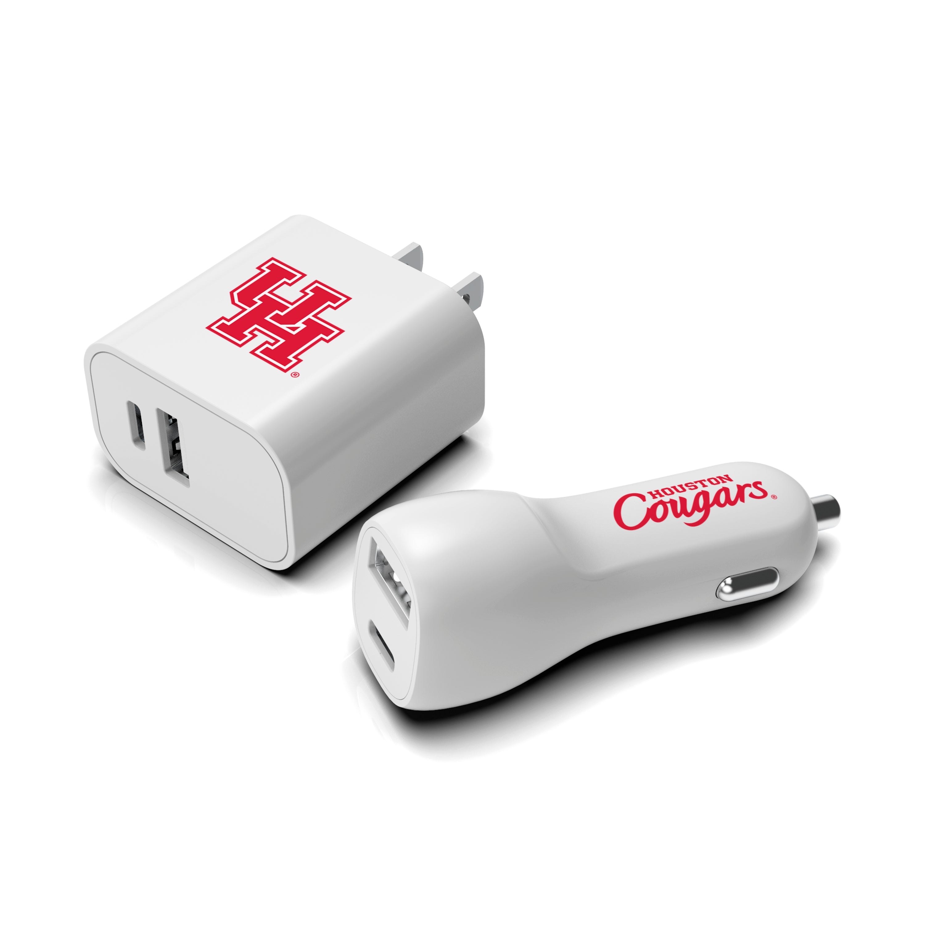 Houston Cougars NCAA Two-Port Car and Wall Charger