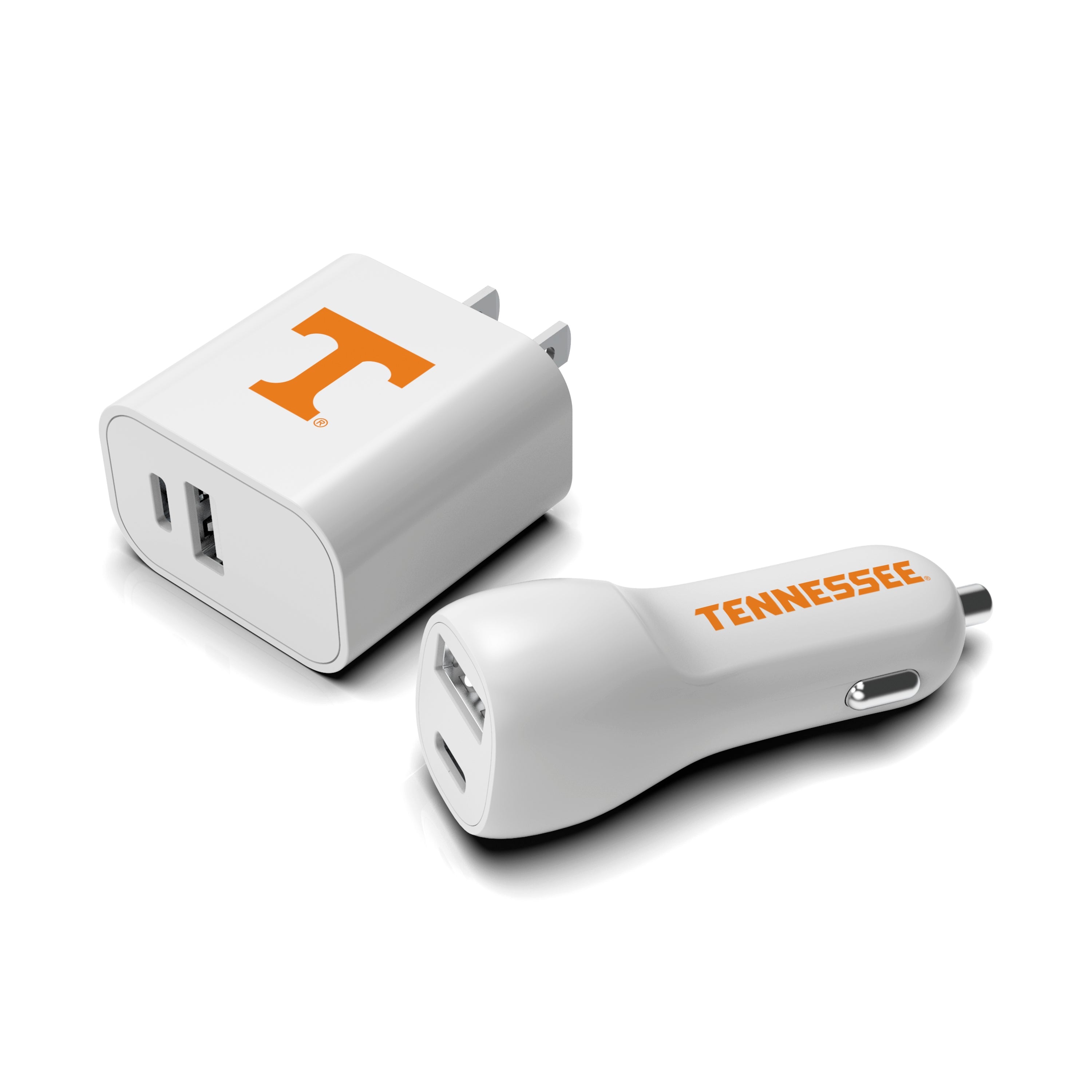 Tennessee Volunteers NCAA Two-Port Car and Wall Charger