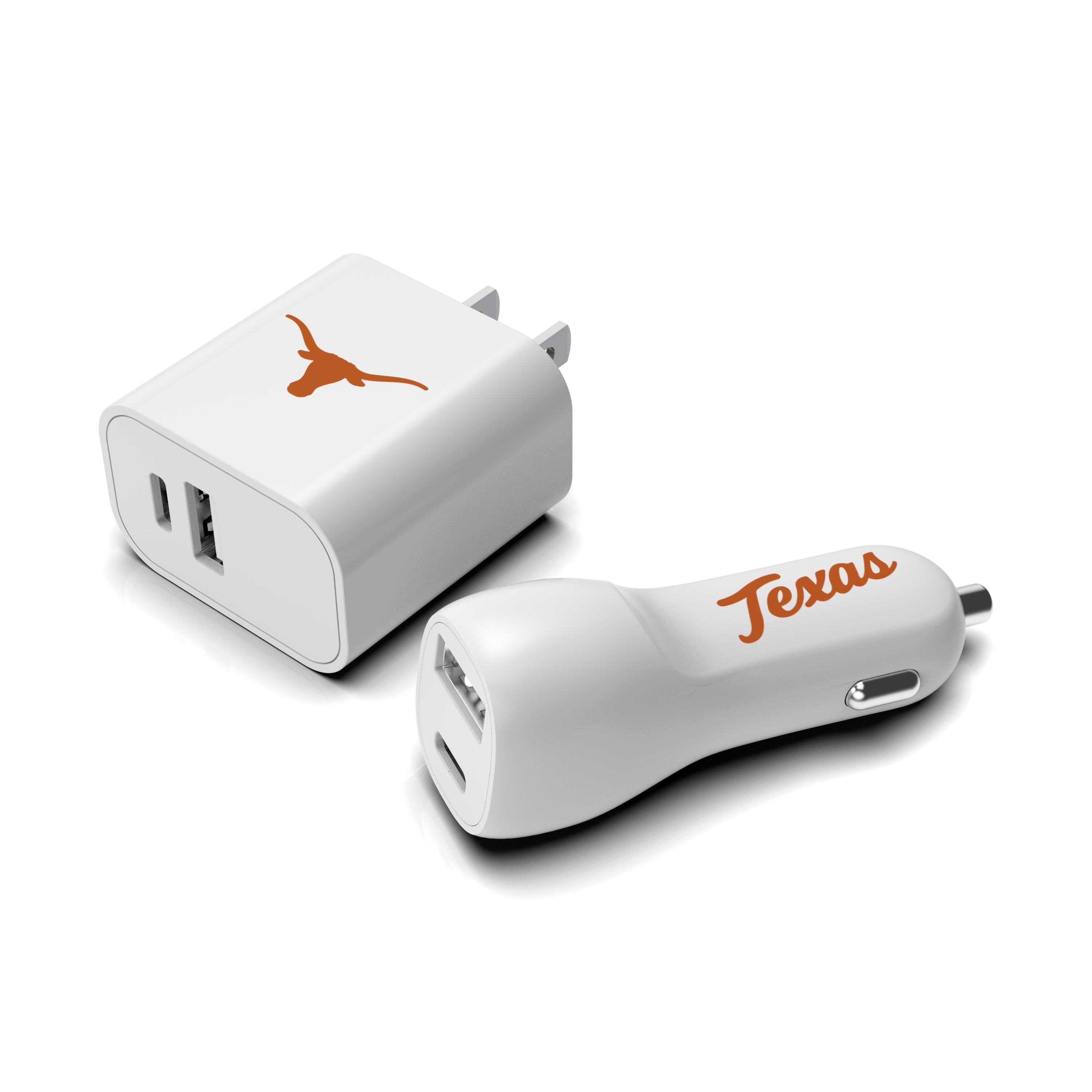 Texas Longhorns NCAA Two-Port Car and Wall Charger