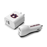 Auburn Tigers NCAA Two-Port Car and Wall Charger