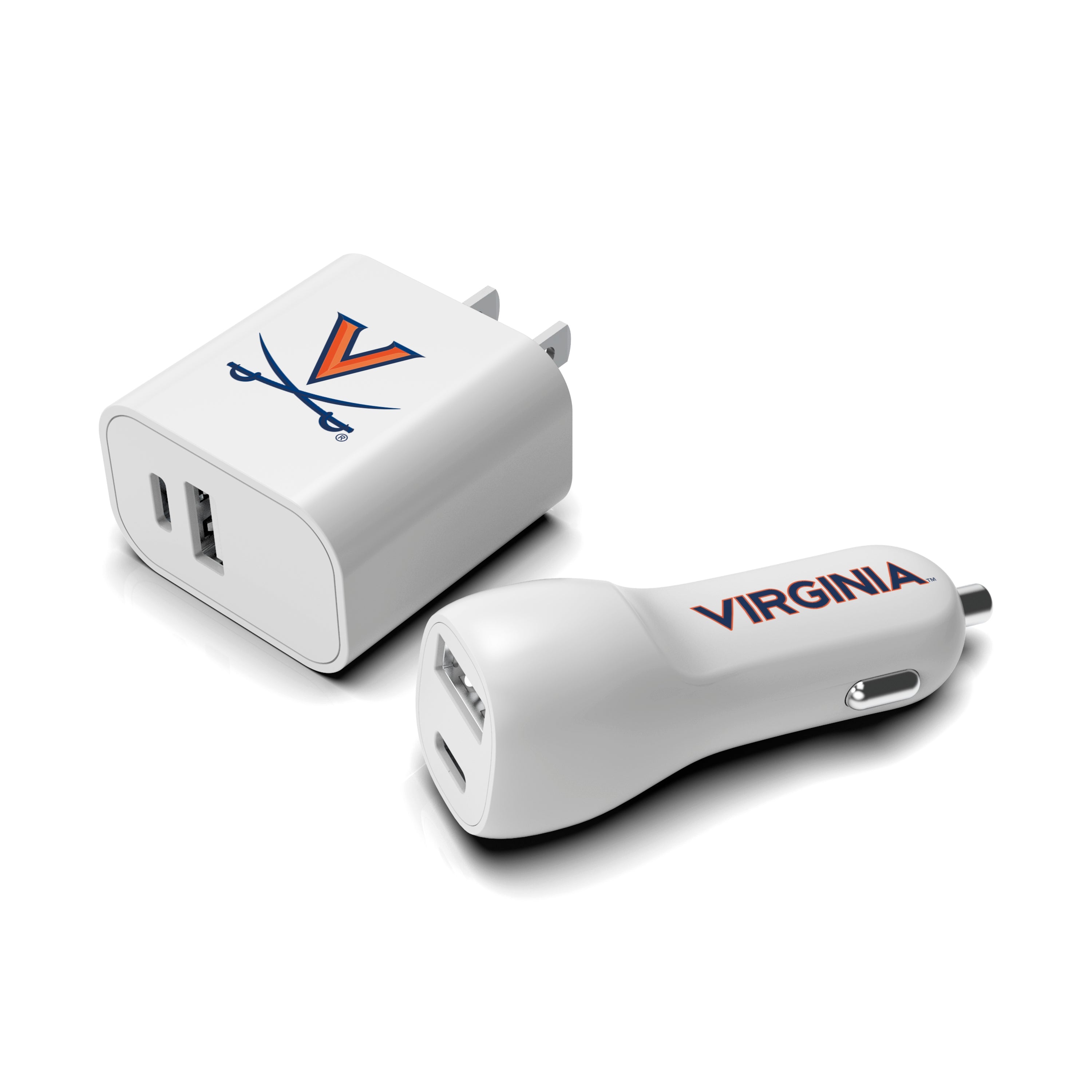 Virginia Cavaliers NCAA Two-Port Car and Wall Charger