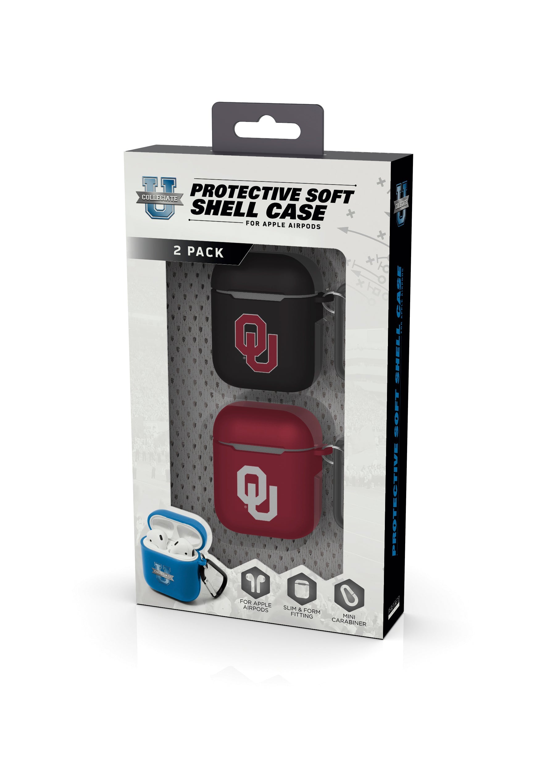 Oklahoma Sooners NCAA 2-Pack AirPod Cases