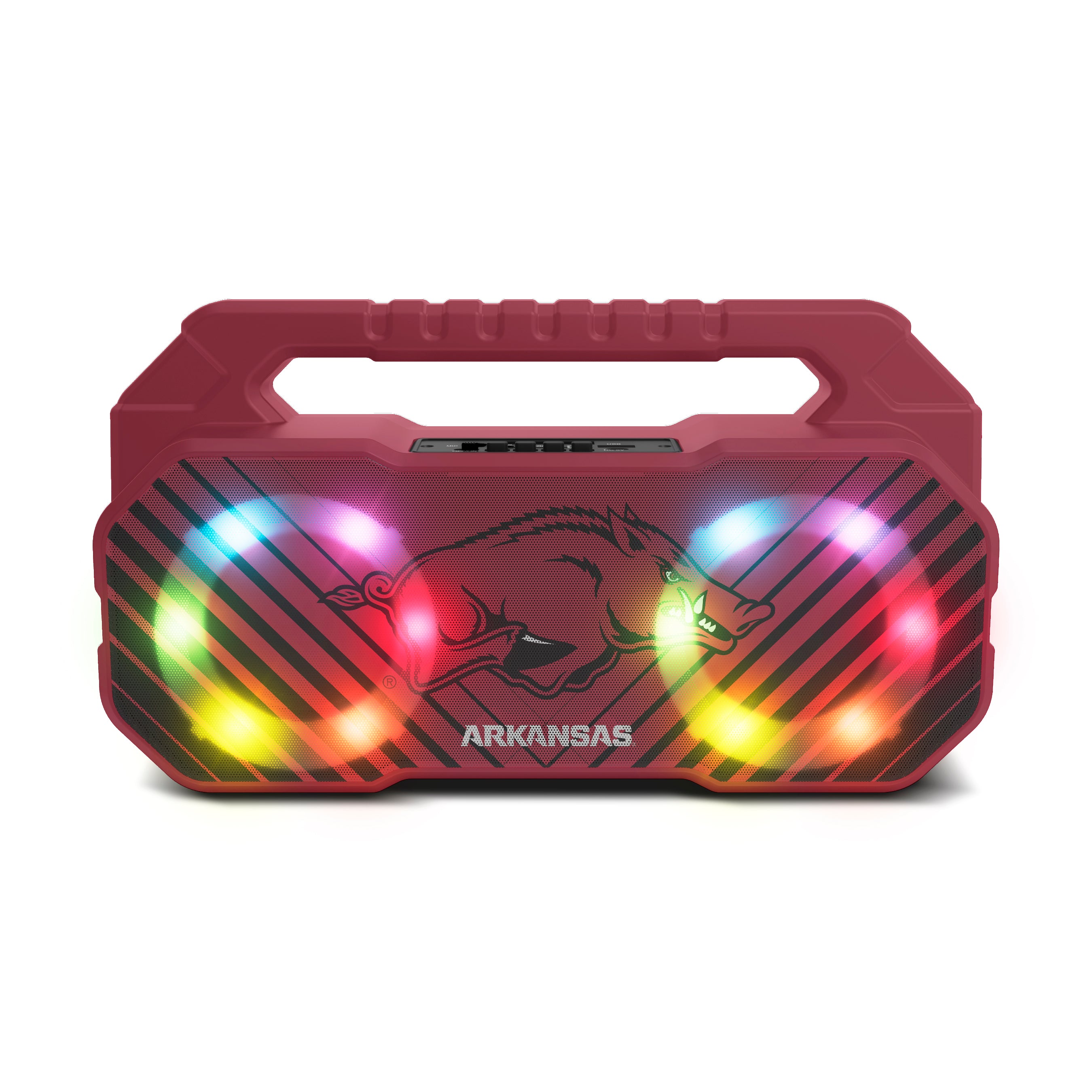 Arkansas Razorbacks NCAA Shockbox Bluetooth BOOMBOX Speaker with FM Radio