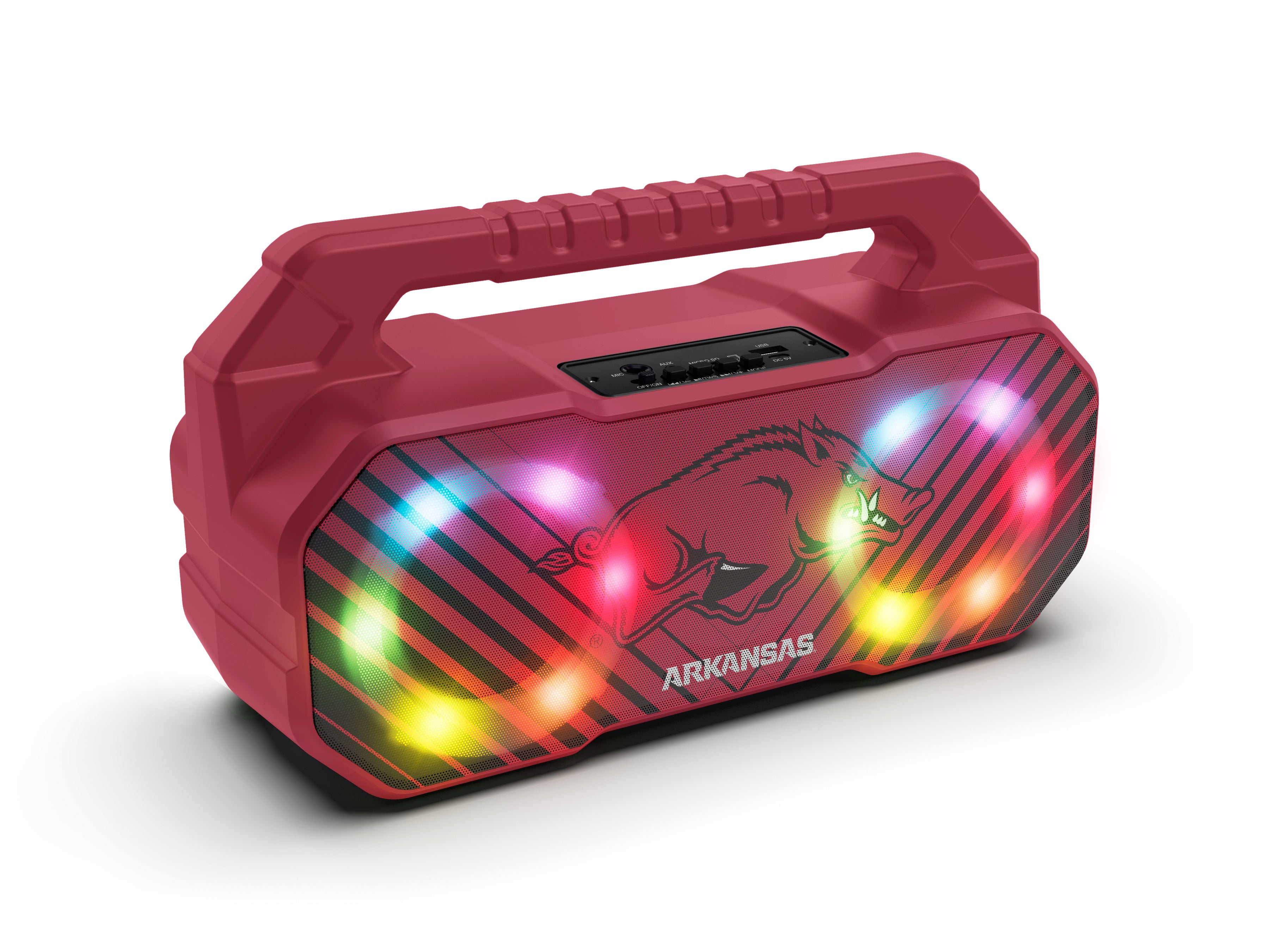 Arkansas Razorbacks NCAA Shockbox Bluetooth BOOMBOX Speaker with FM Radio