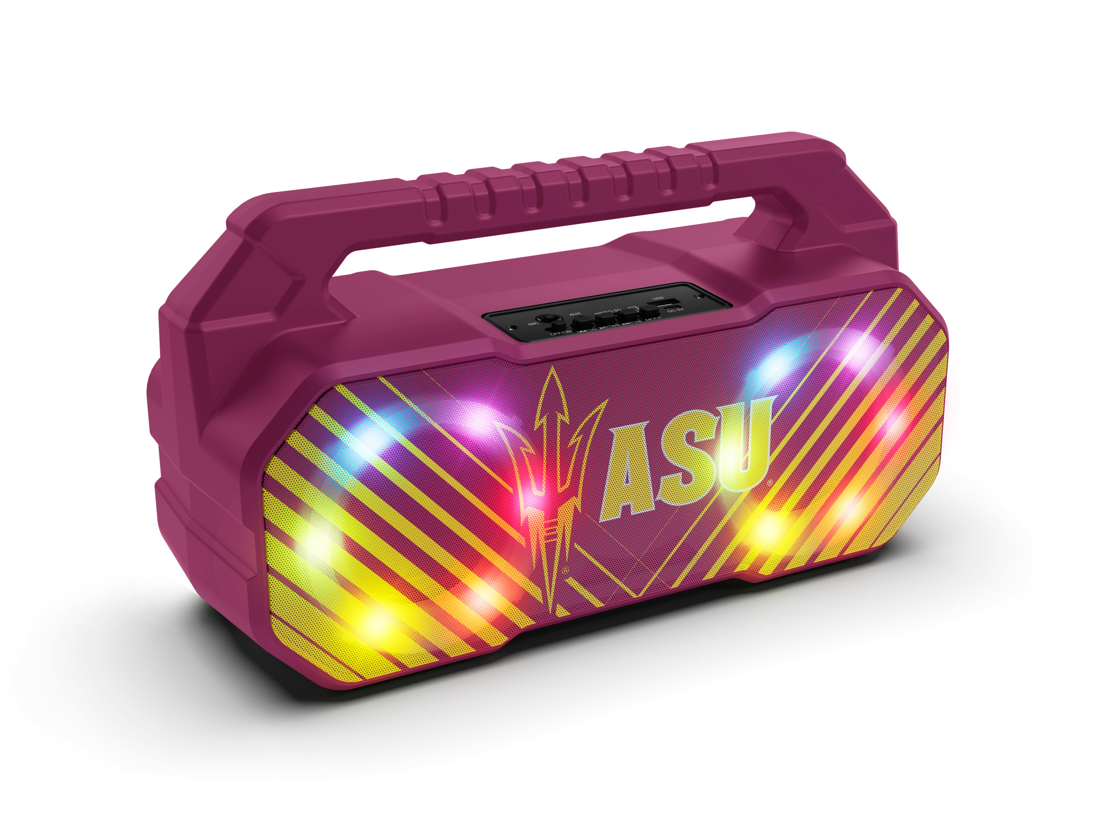 Arizona State Sun Devils Collegiate Shockbox Bluetooth BOOMBOX Speaker with FM Radio