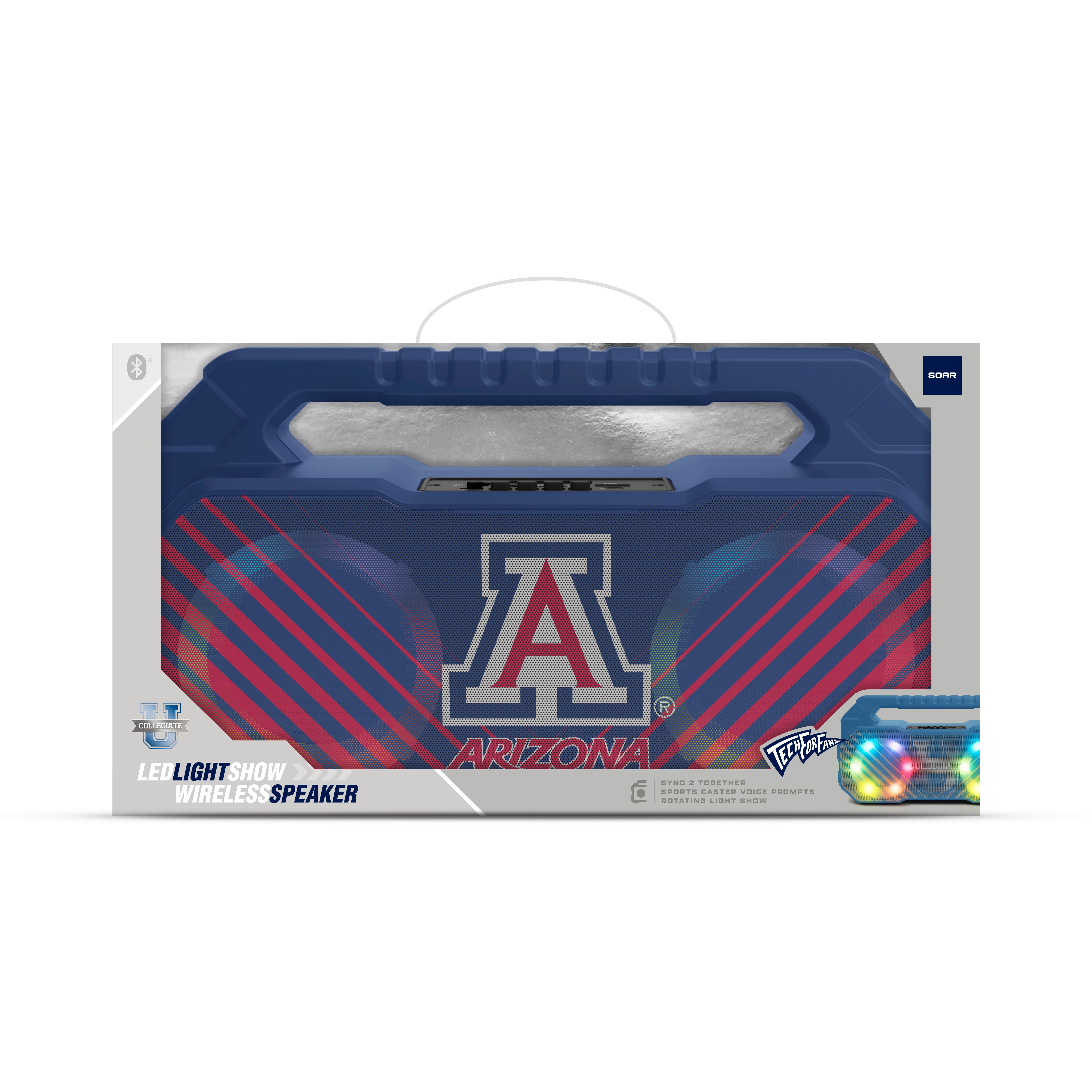 Arizona Wildcats NCAA Shockbox Bluetooth BOOMBOX Speaker with FM Radio