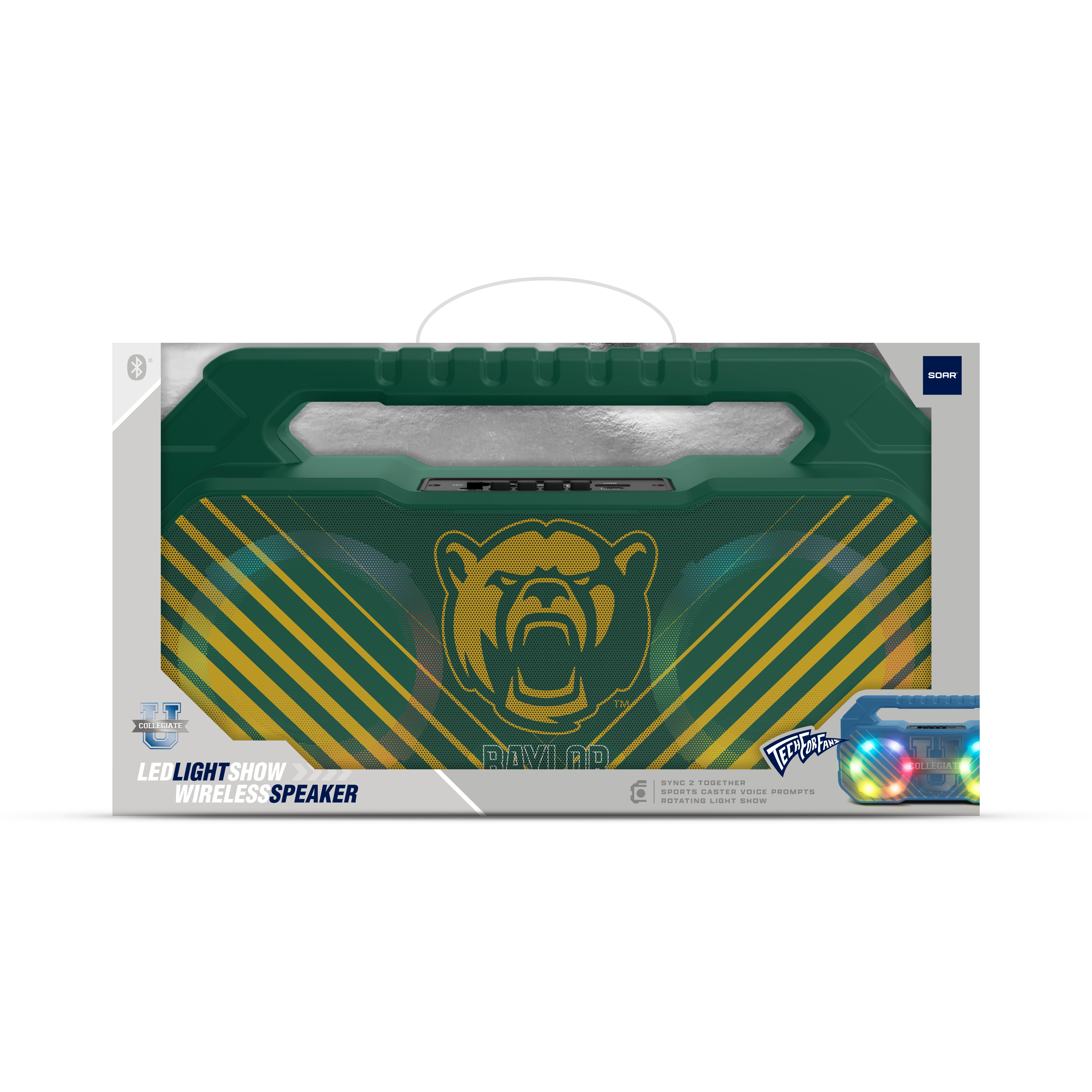 Baylor Bears Collegiate Shockbox Bluetooth BOOMBOX Speaker with FM Radio