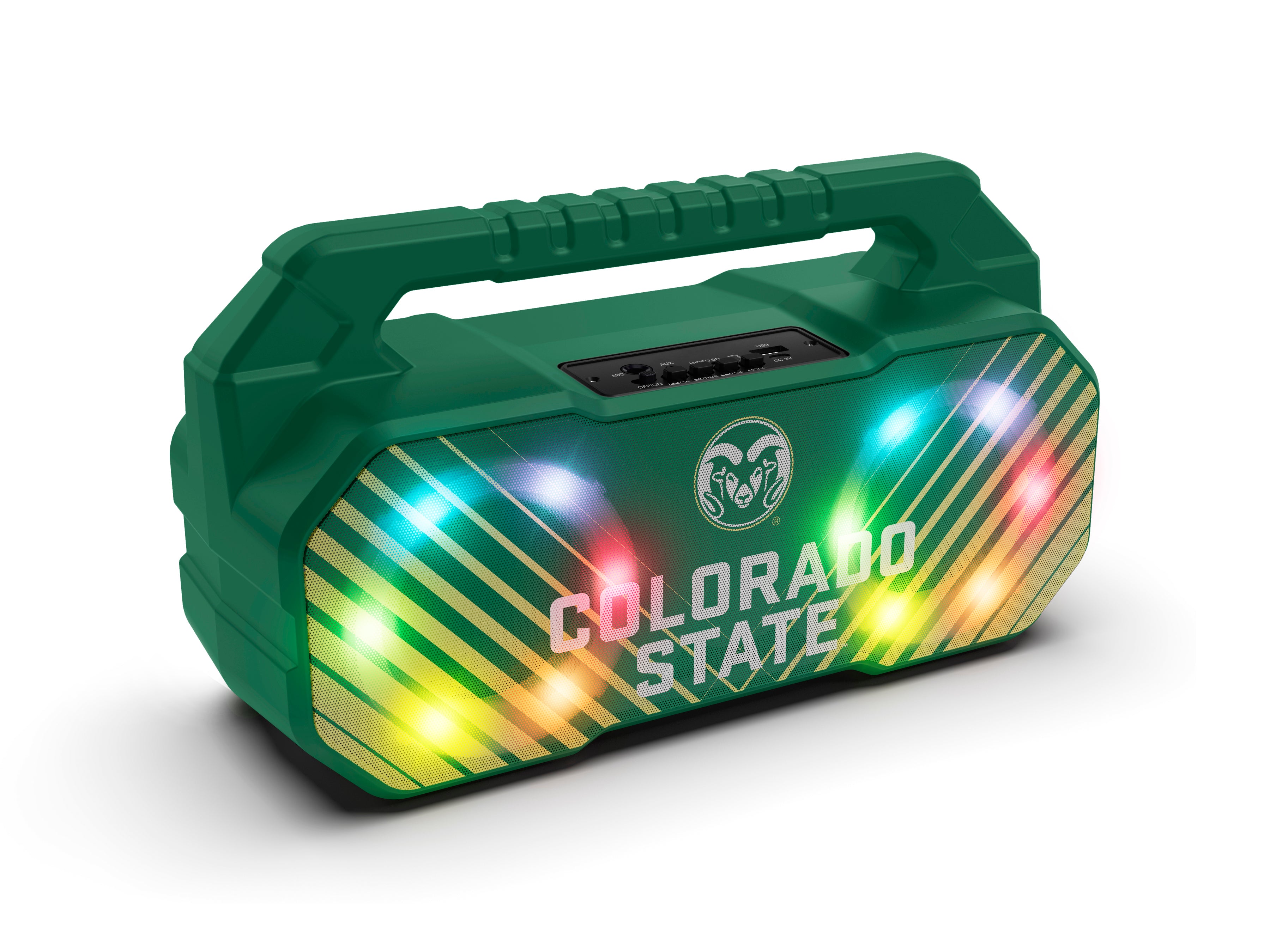 Colorado State Rams Collegiate Shockbox Bluetooth BOOMBOX Speaker with FM Radio