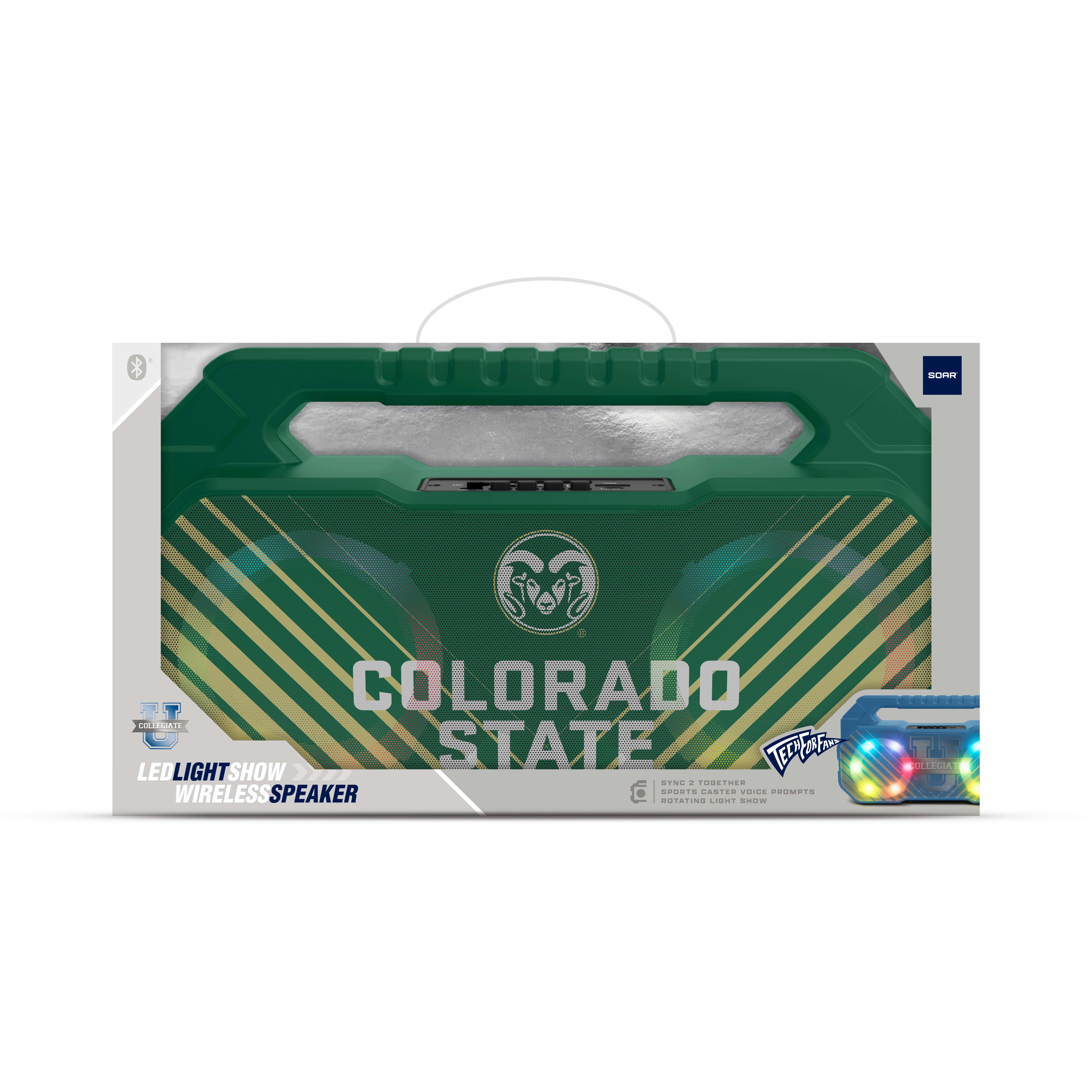 Colorado State Rams Collegiate Shockbox Bluetooth BOOMBOX Speaker with FM Radio