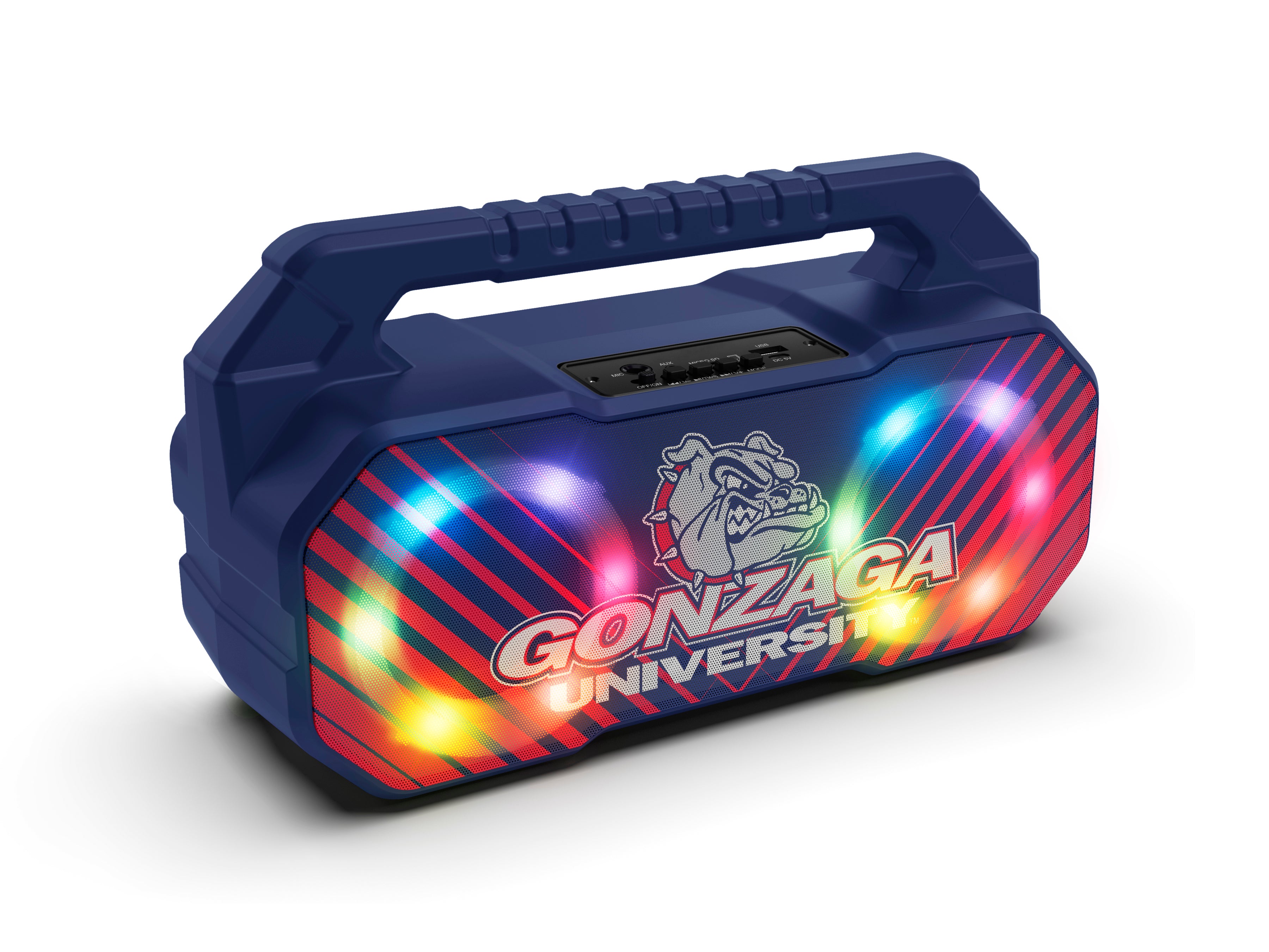 Gonzaga Bulldogs NCAA Shockbox Bluetooth BOOMBOX Speaker with FM Radio