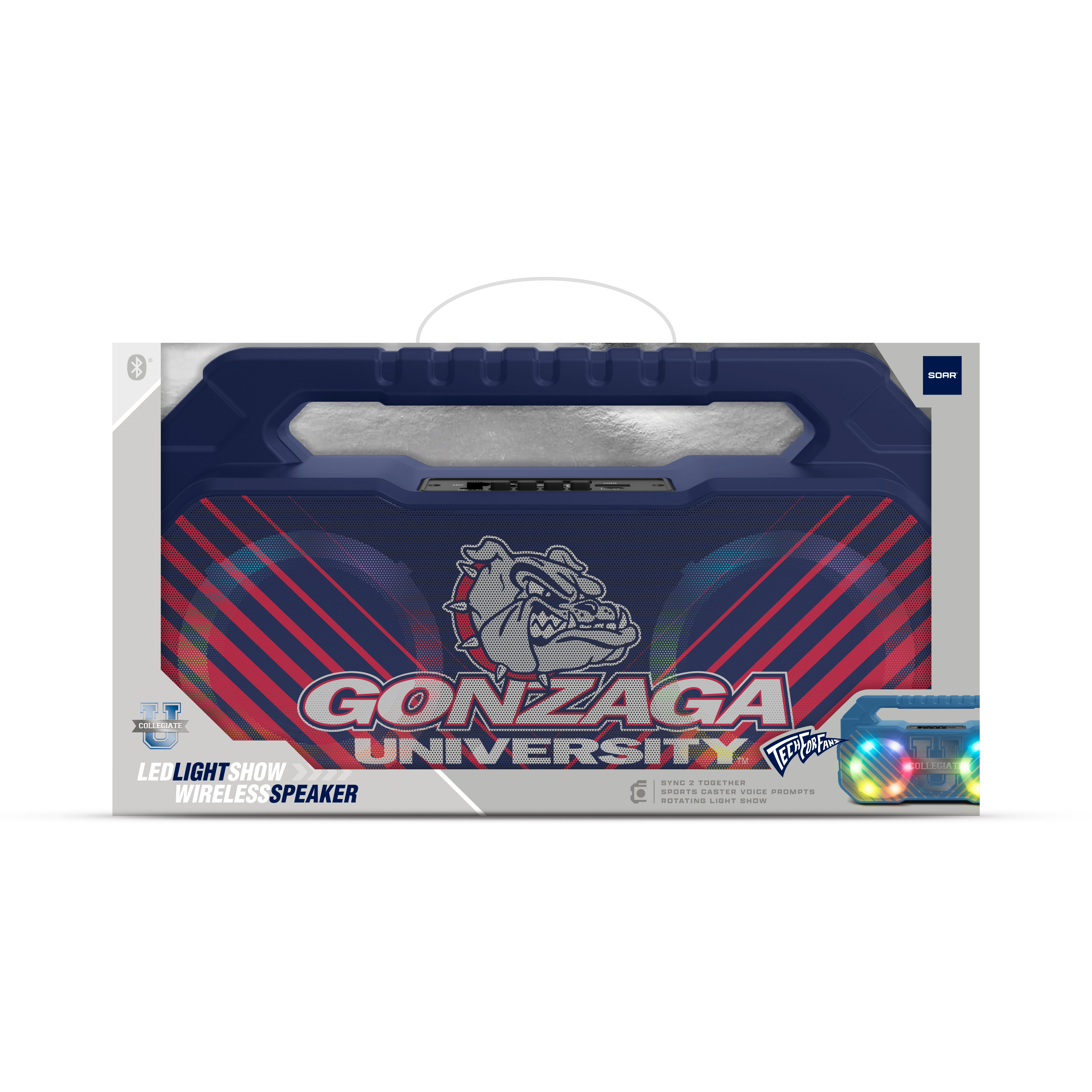 Gonzaga Bulldogs NCAA Shockbox Bluetooth BOOMBOX Speaker with FM Radio