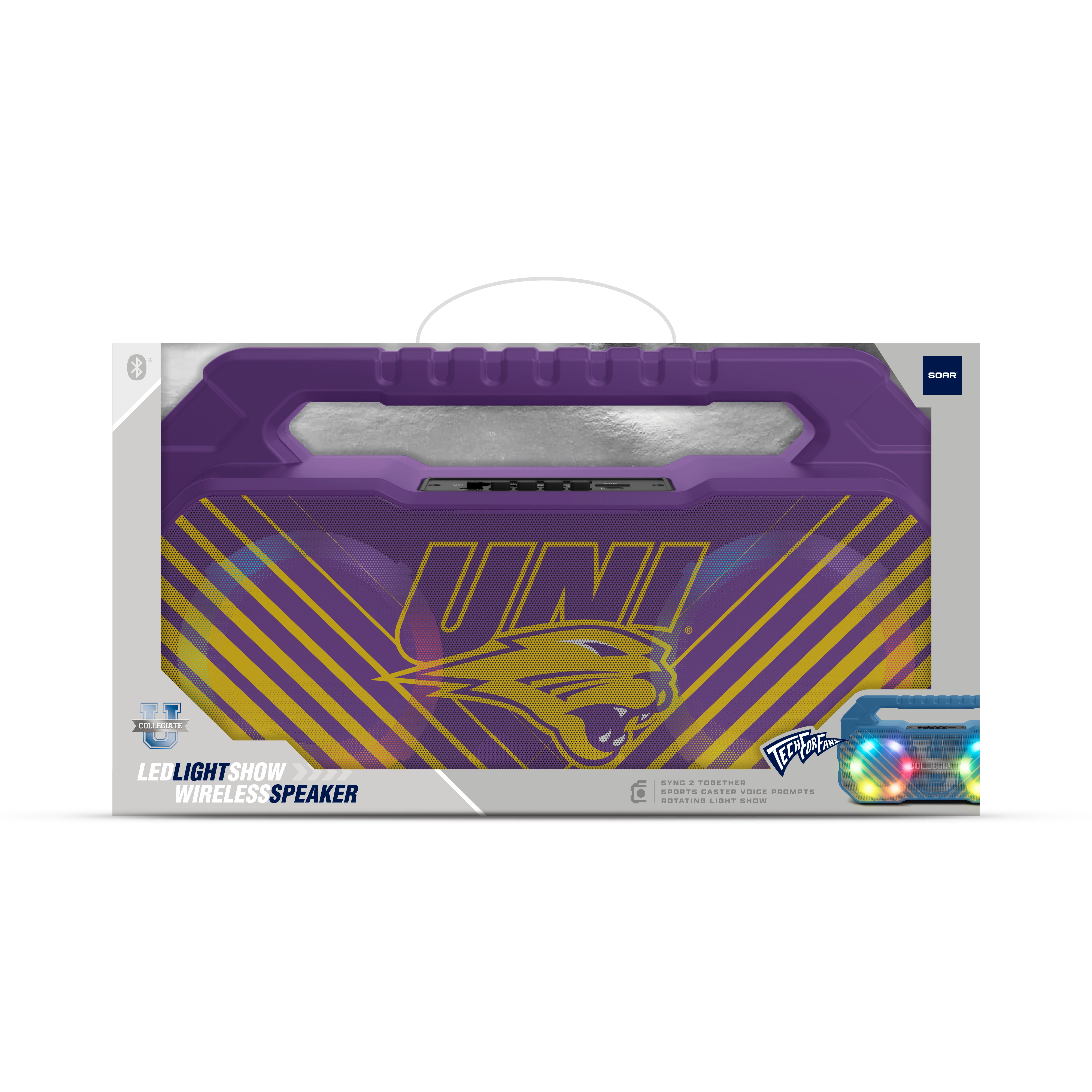 Northern Iowa Panthers Collegiate Shockbox Bluetooth BOOMBOX Speaker with FM Radio