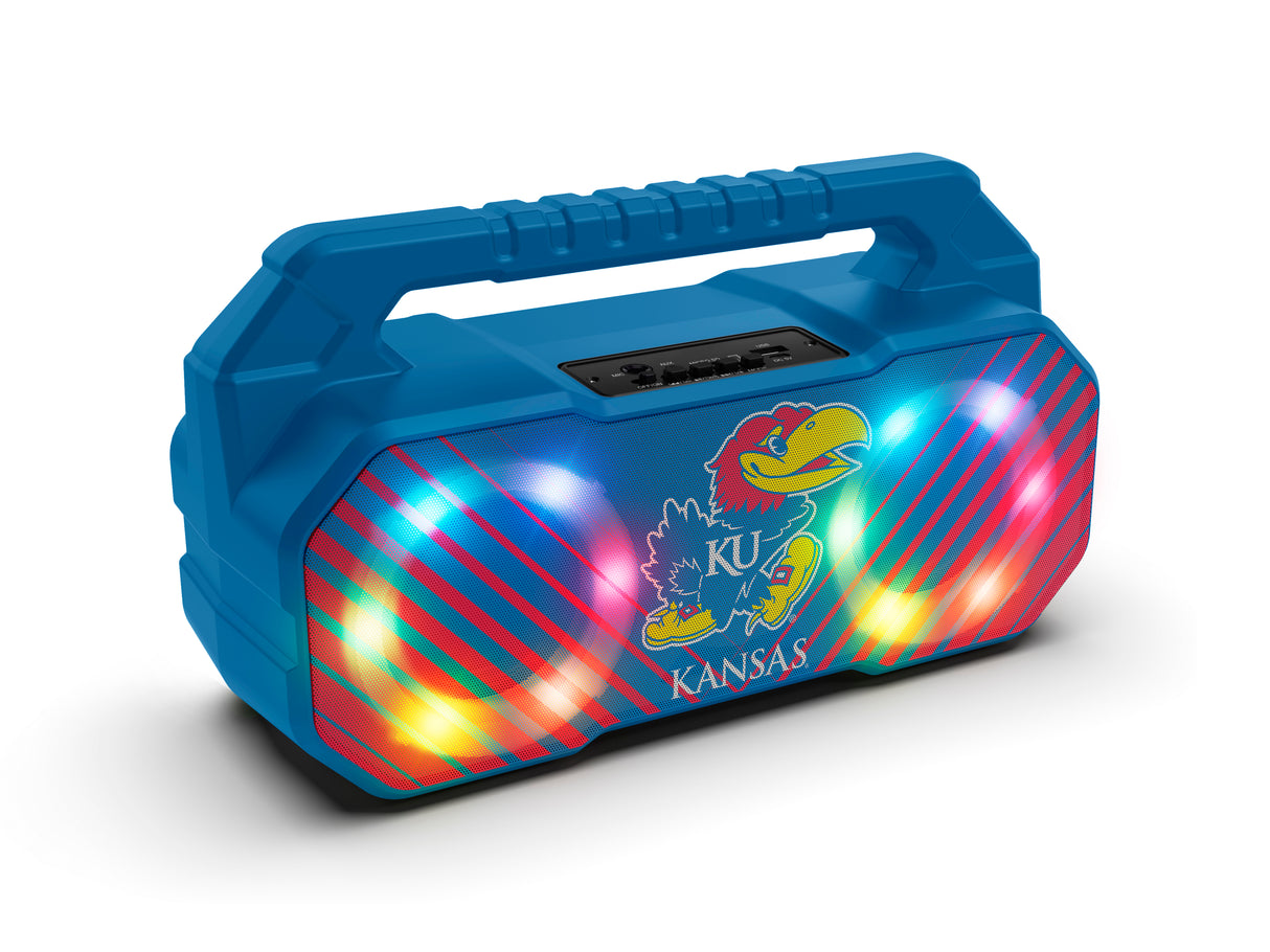 Kansas Jayhawks NCAA Shockbox Bluetooth BOOMBOX Speaker with FM Radio