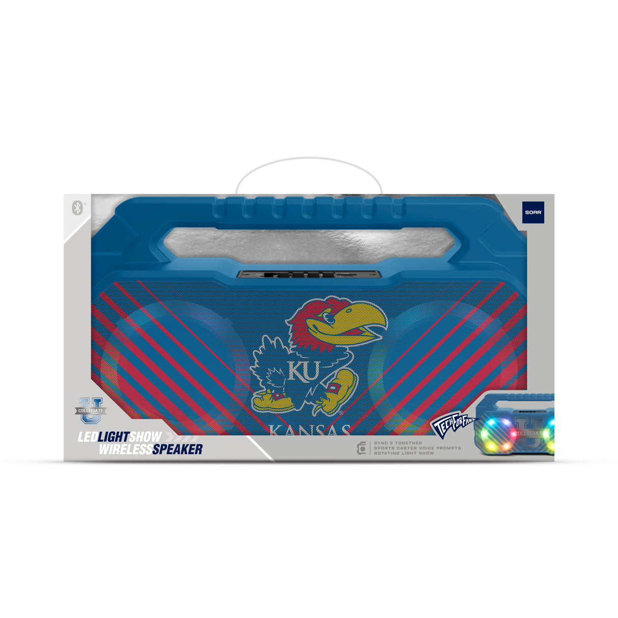 Kansas Jayhawks NCAA Shockbox Bluetooth BOOMBOX Speaker with FM Radio