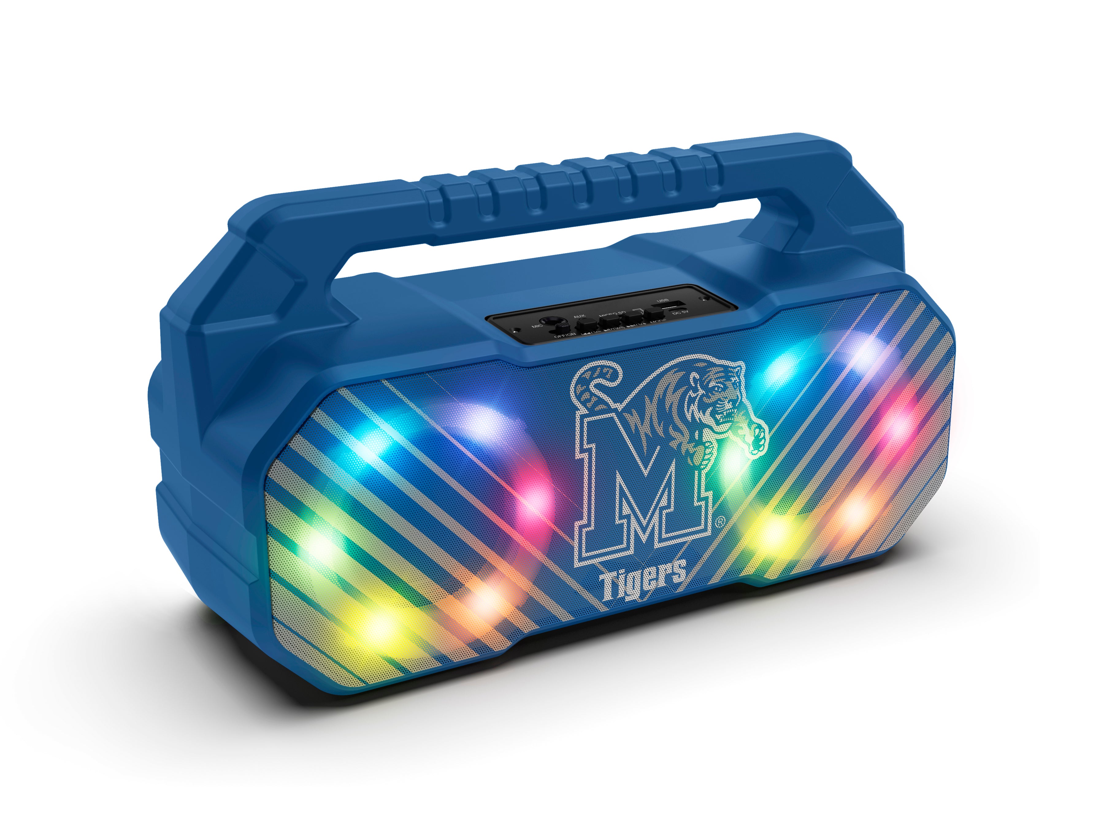 Memphis Tigers Collegiate Shockbox Bluetooth BOOMBOX Speaker with FM Radio