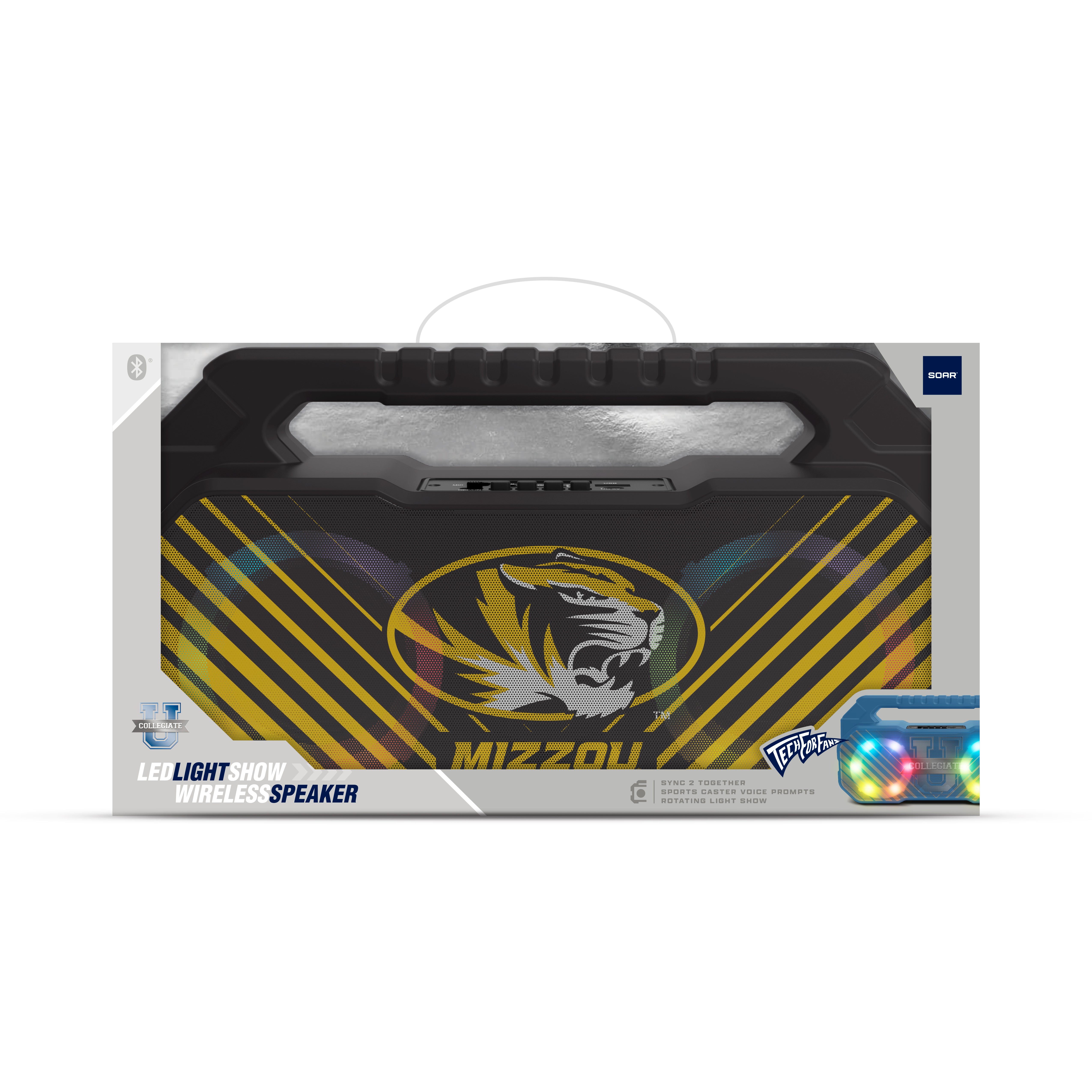 Missouri Tigers NCAA Shockbox Bluetooth BOOMBOX Speaker with FM Radio