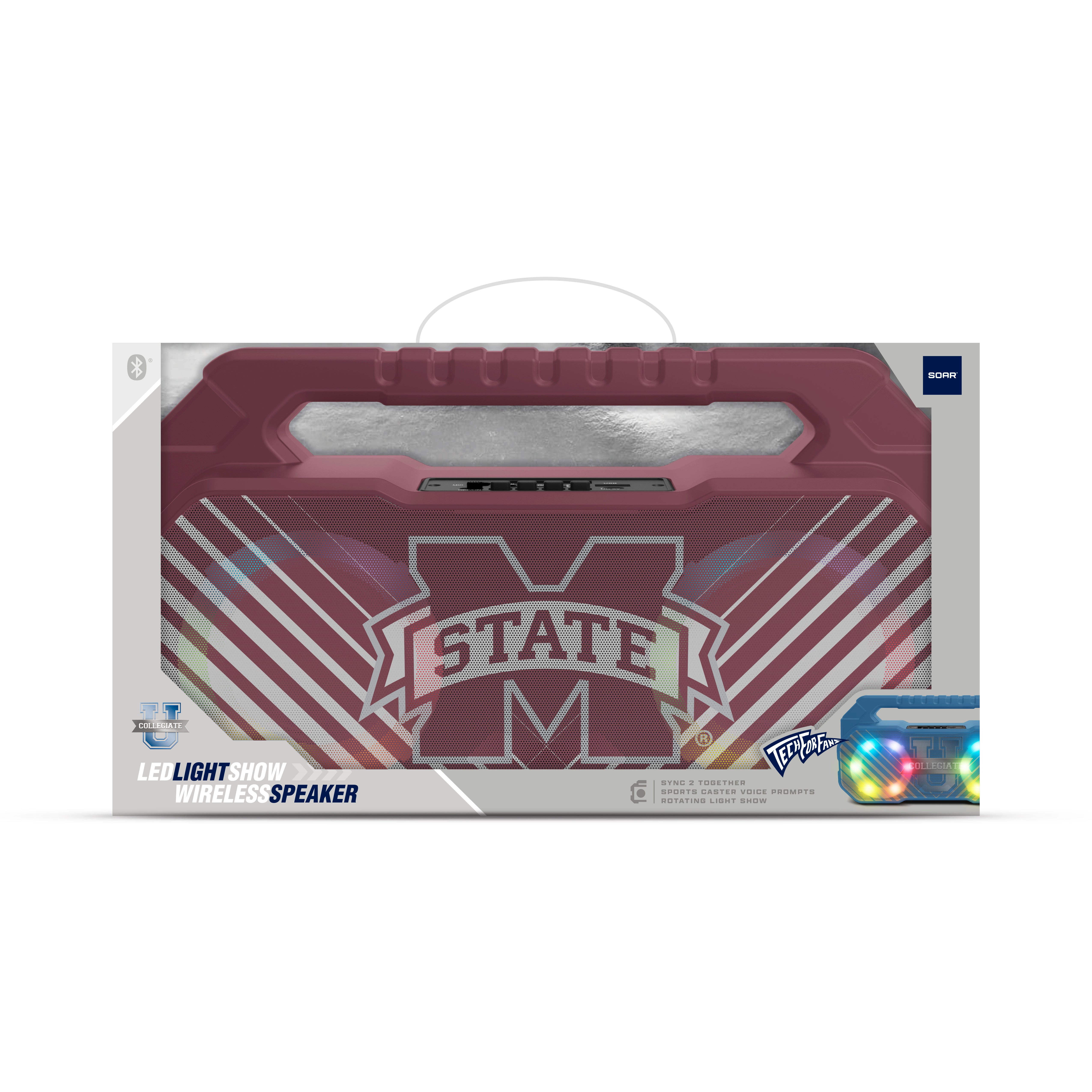 Mississippi State Bulldogs NCAA Shockbox Bluetooth BOOMBOX Speaker with FM Radio