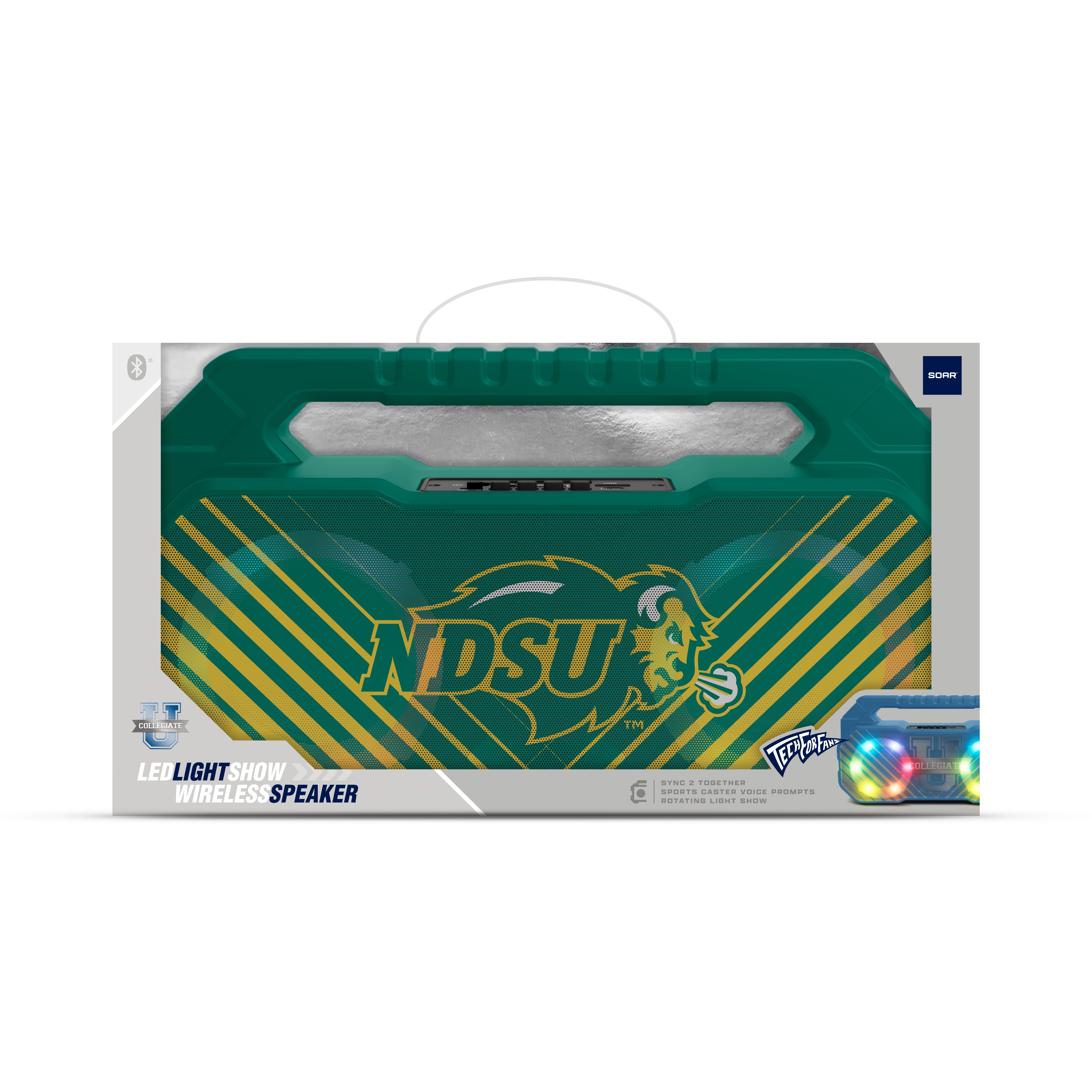 North Dakota State University NCAA Shockbox Bluetooth BOOMBOX Speaker with FM Radio