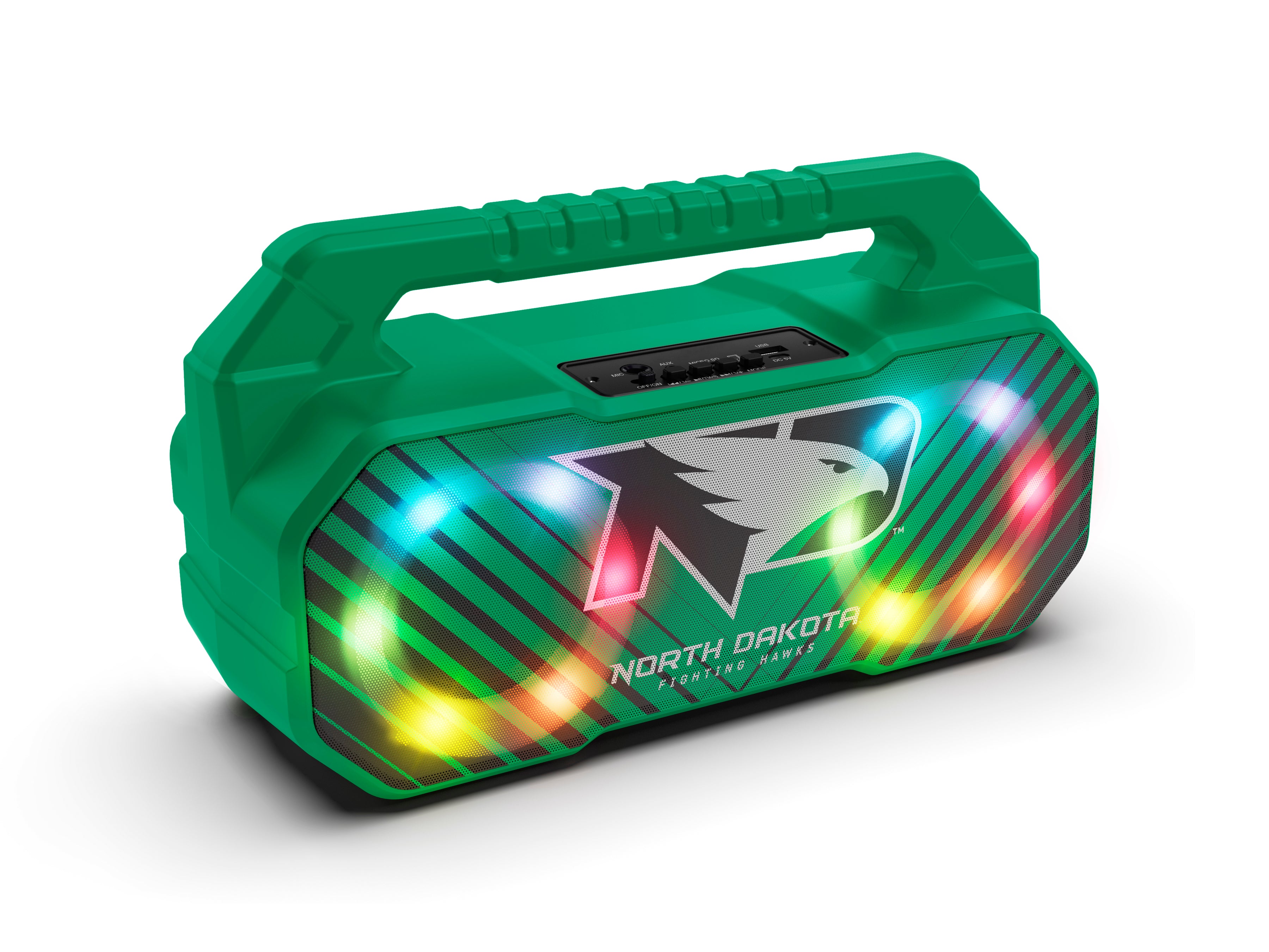 University of North Dakota NCAA Shockbox Bluetooth BOOMBOX Speaker with FM Radio