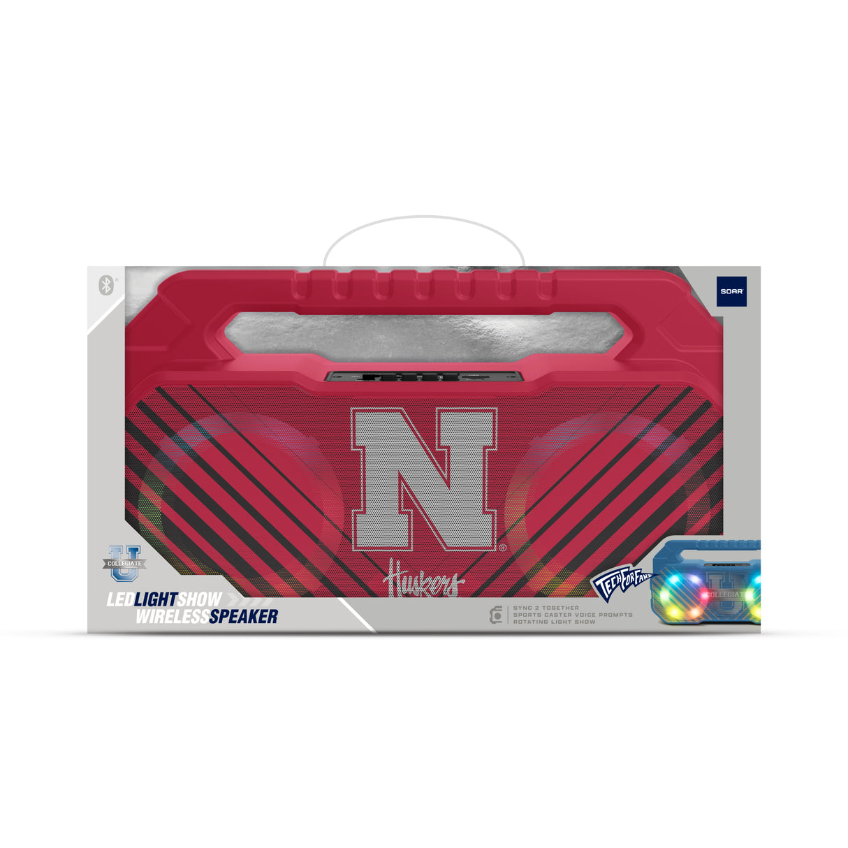 Nebraska Cornhuskers NCAA Shockbox Bluetooth BOOMBOX Speaker with FM Radio