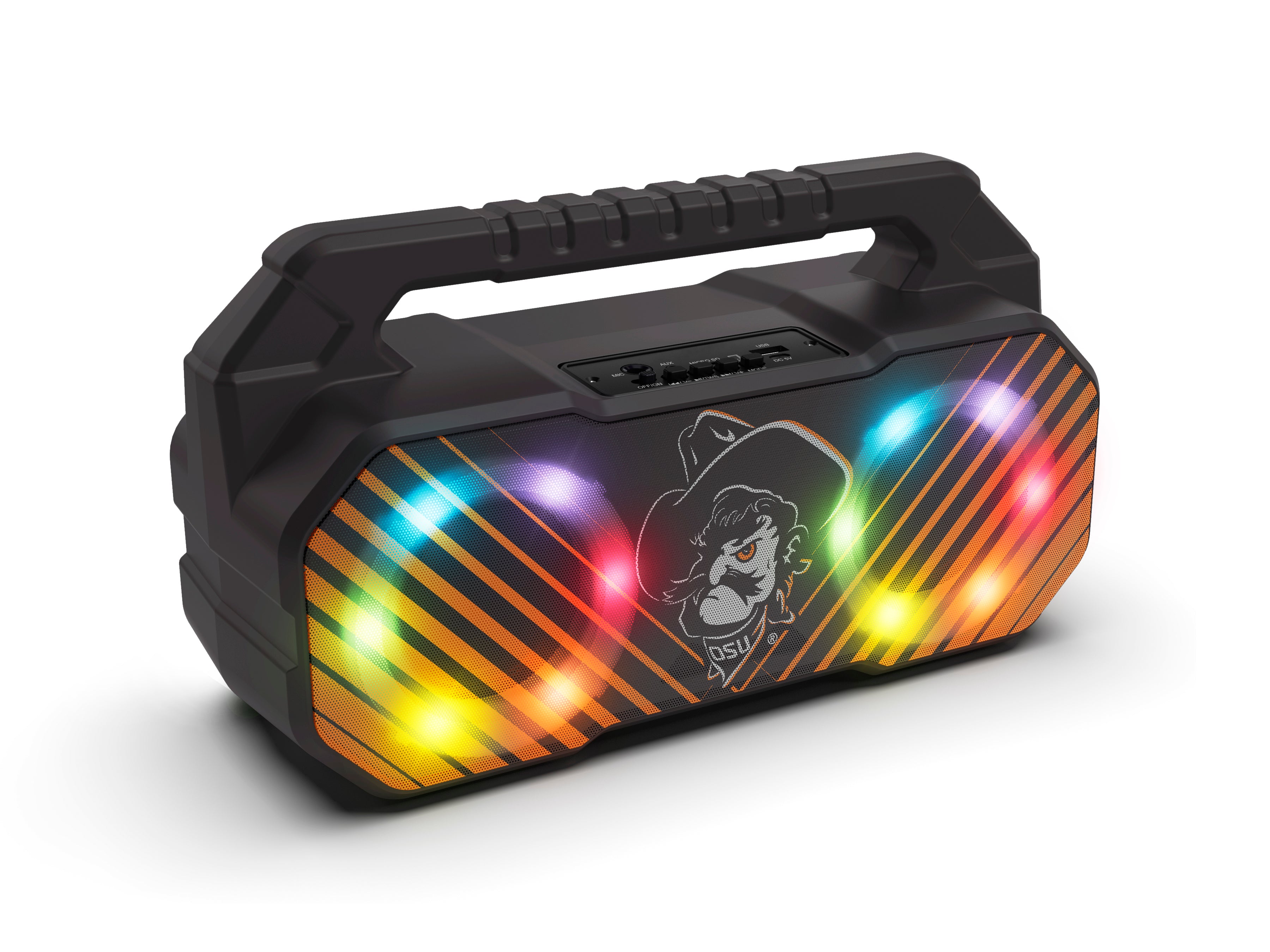 Oklahoma State Cowboys Collegiate Shockbox Bluetooth BOOMBOX Speaker with FM Radio