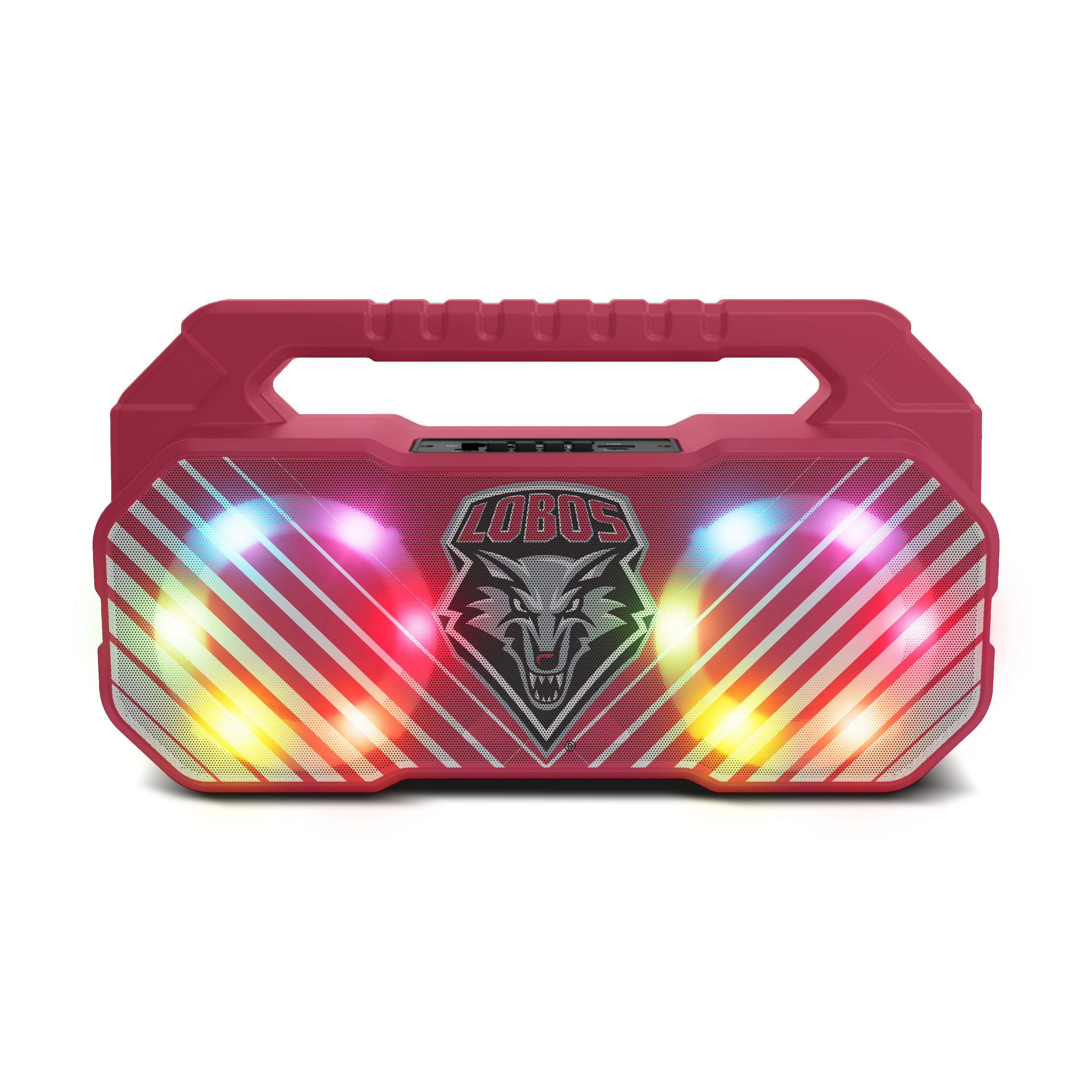 New Mexico Lobos Collegiate Shockbox Bluetooth BOOMBOX Speaker with FM Radio