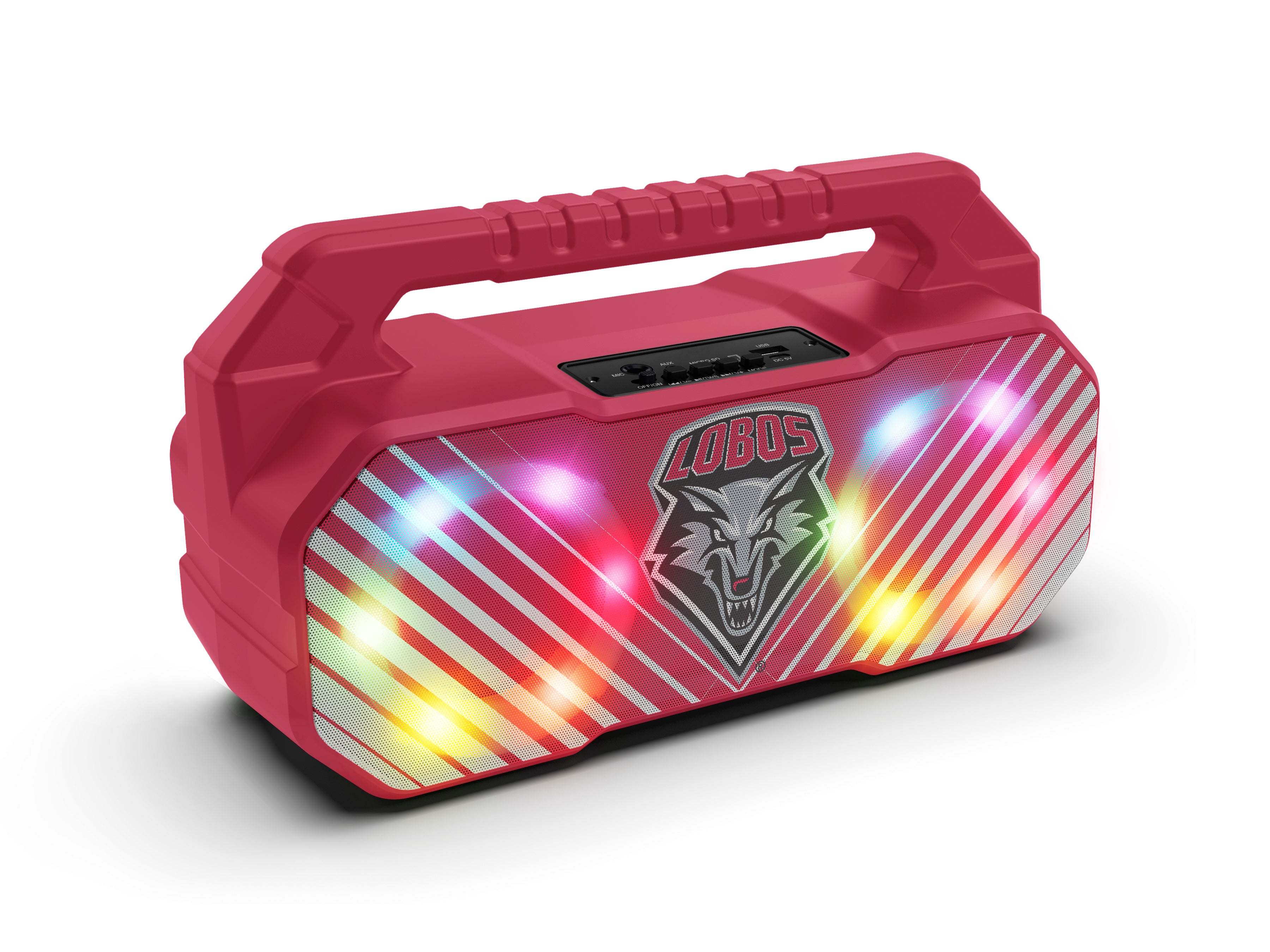 New Mexico Lobos Collegiate Shockbox Bluetooth BOOMBOX Speaker with FM Radio