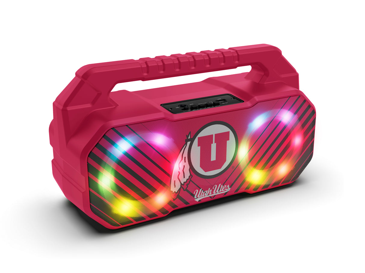 Utah Utes NCAA Shockbox Bluetooth BOOMBOX Speaker with FM Radio