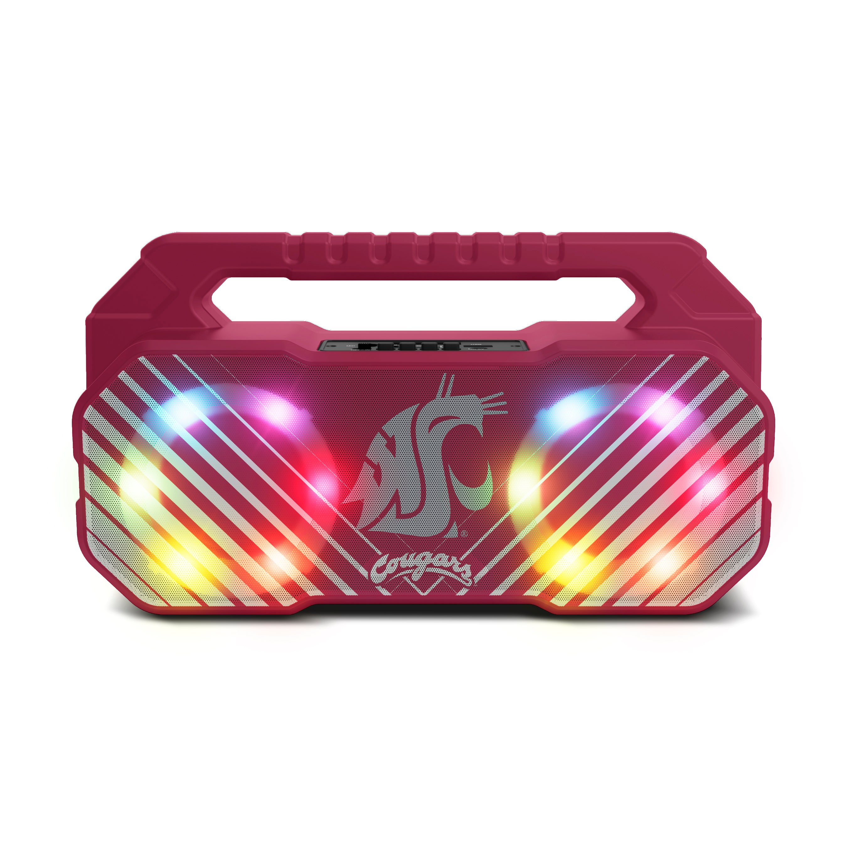 Washington State Cougars Collegiate Shockbox Bluetooth BOOMBOX Speaker with FM Radio