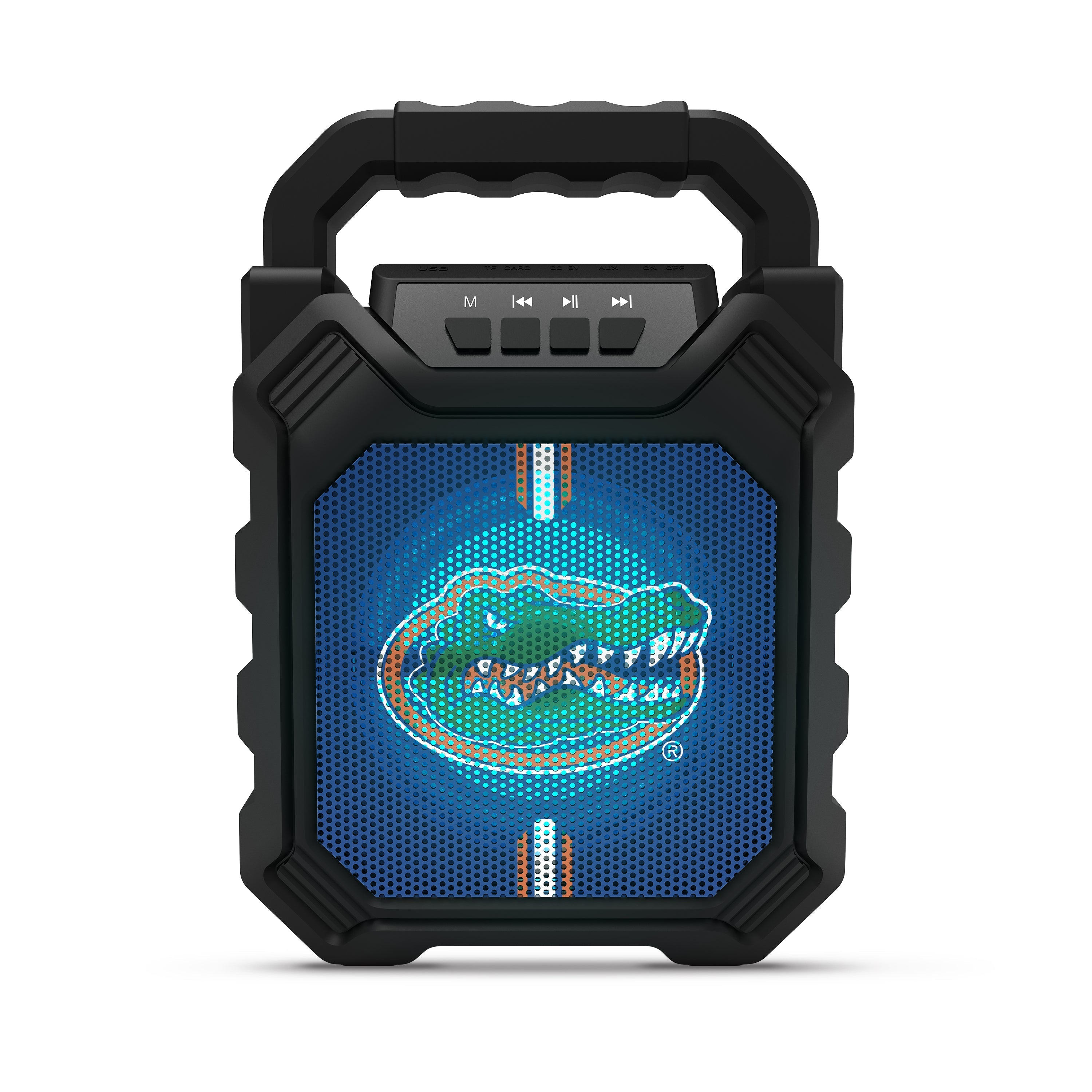 Florida Gators NCAA Syncable Bluetooth Speaker with LED Lights & FM Radio