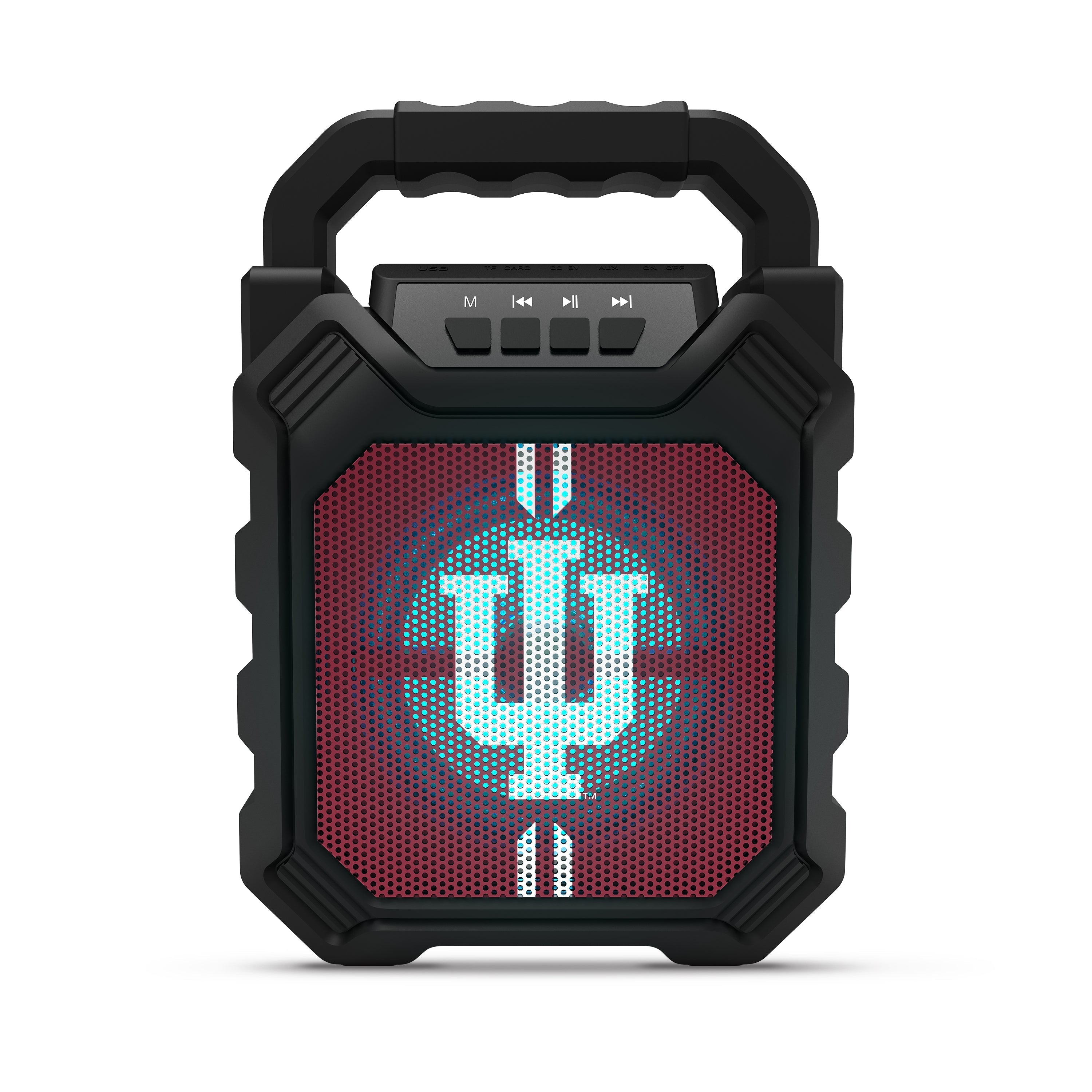 NCAA Syncable Bluetooth Speaker with LED Lights & FM Radio