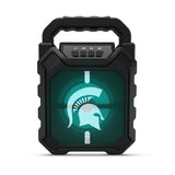 Michigan State Spartans NCAA Syncable Bluetooth Speaker with LED Lights & FM Radio