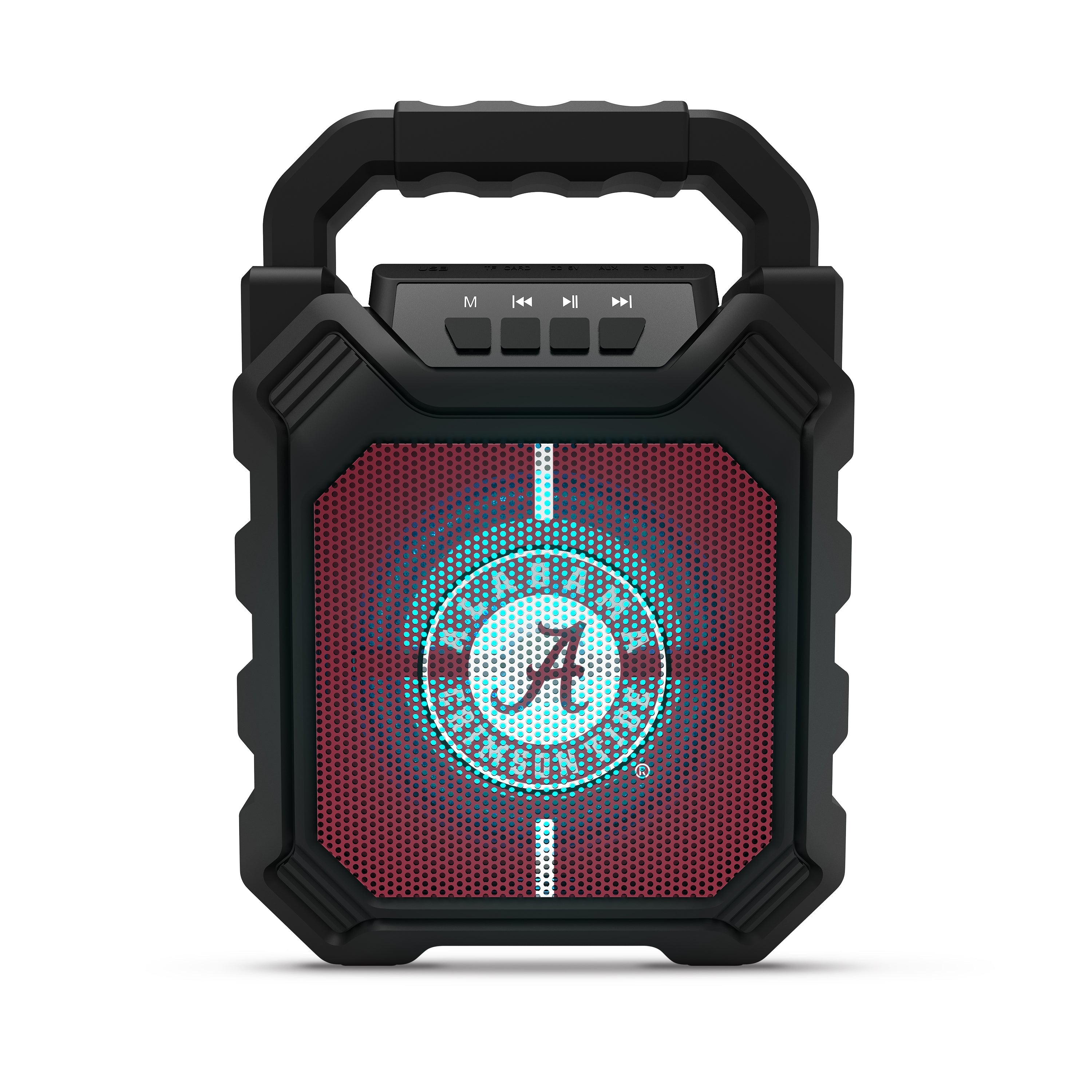 NCAA Syncable Bluetooth Speaker with LED Lights & FM Radio