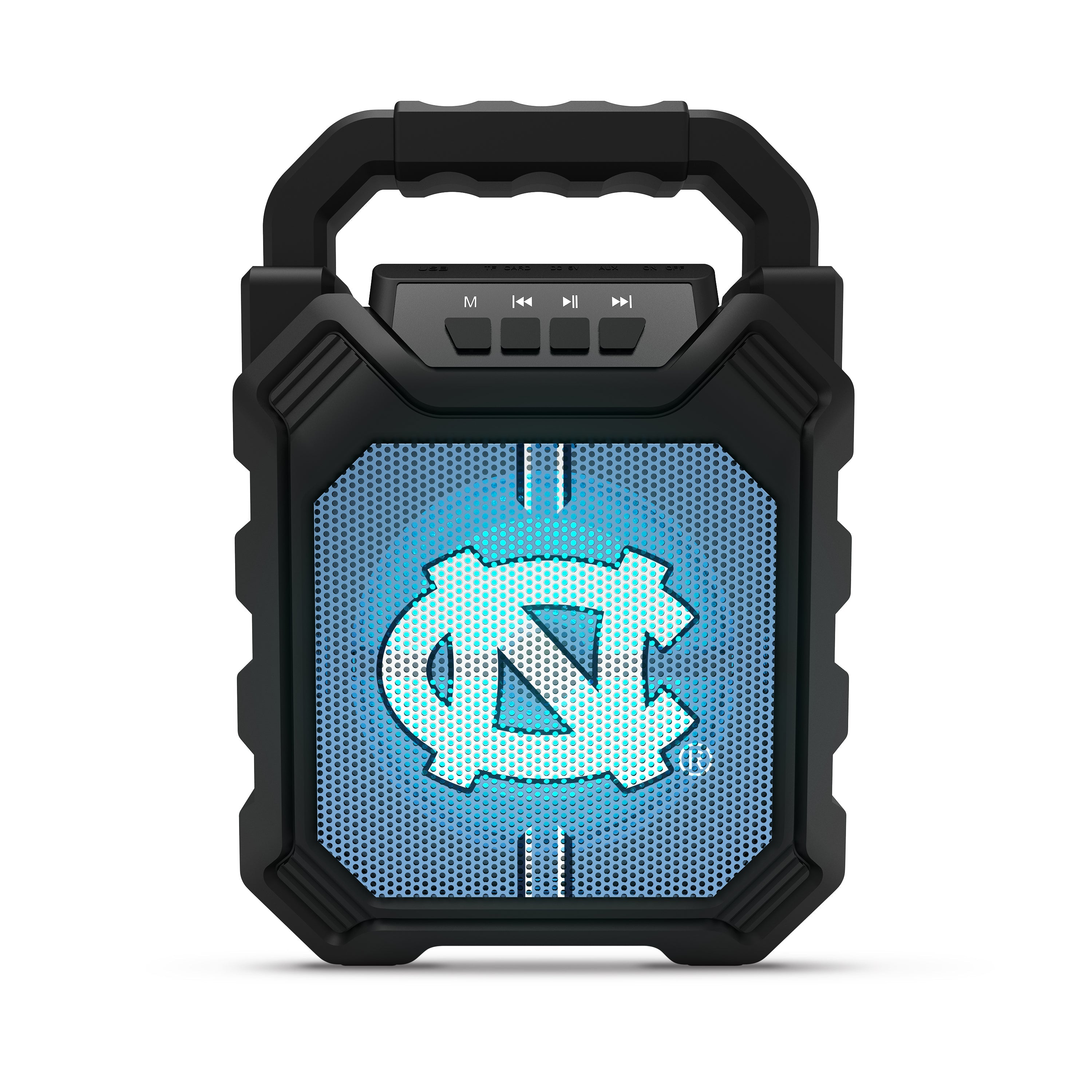 North Carolina Tar Heels NCAA Syncable Bluetooth Speaker with LED Lights & FM Radio