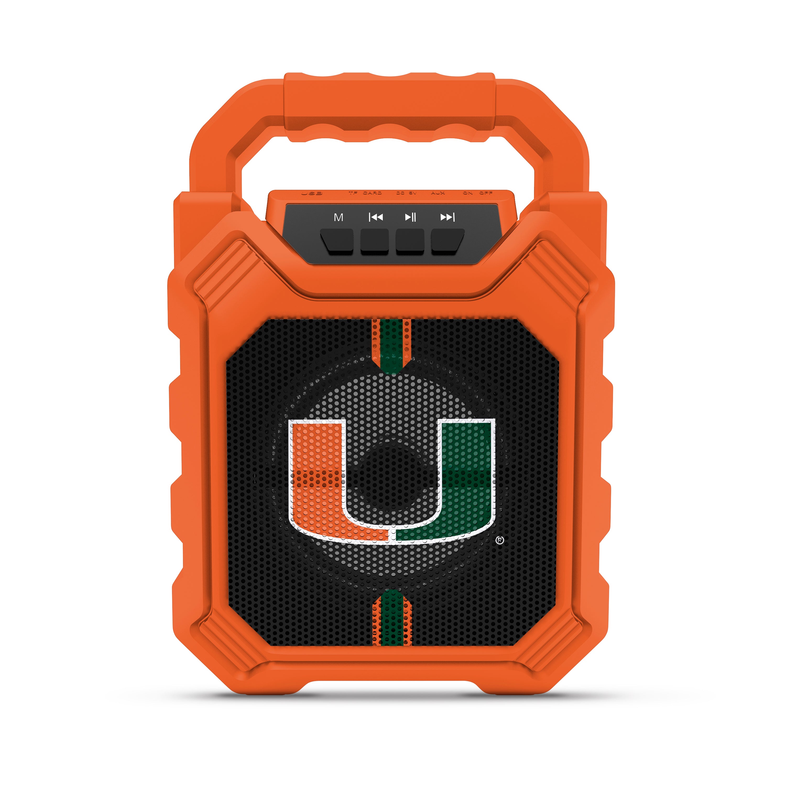 Miami Hurricanes NCAA Syncable Bluetooth Wireless Speaker with LED Lights & FM Radio