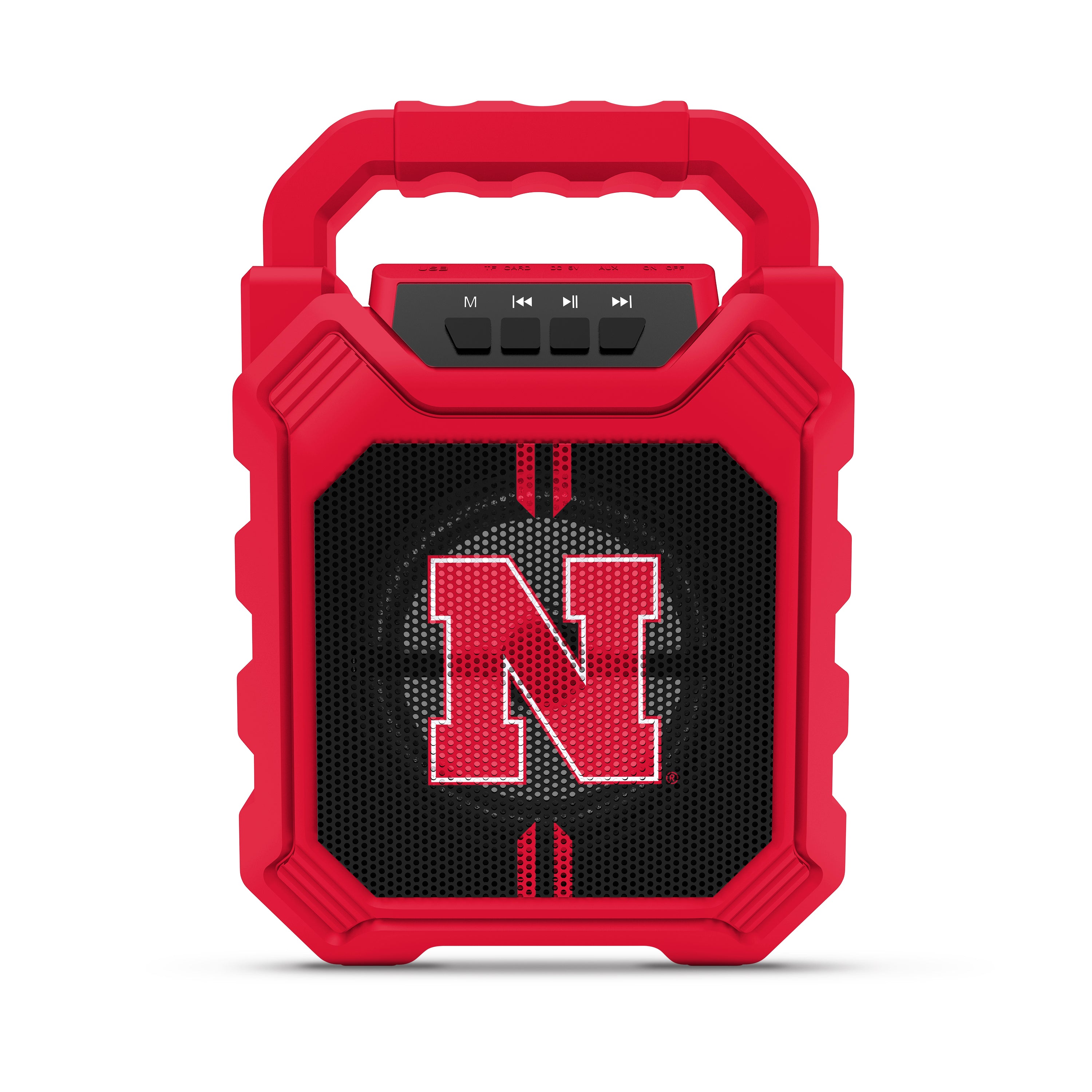 Nebraska Cornhuskers NCAA Syncable Bluetooth Wireless Speaker with LED Lights & FM Radio