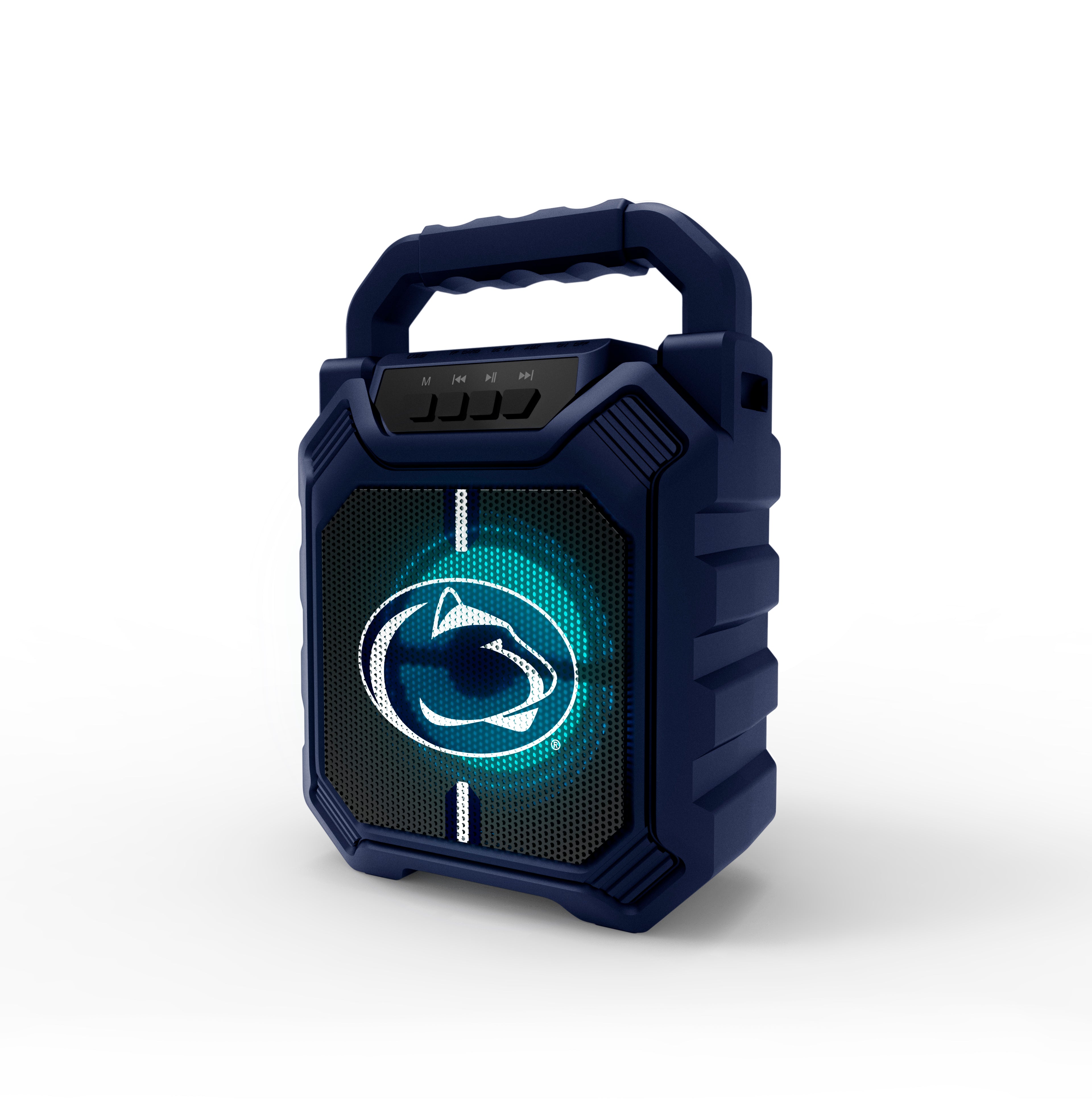 Penn State Nittany Lions NCAA Syncable Bluetooth Wireless Speaker with LED Lights & FM Radio