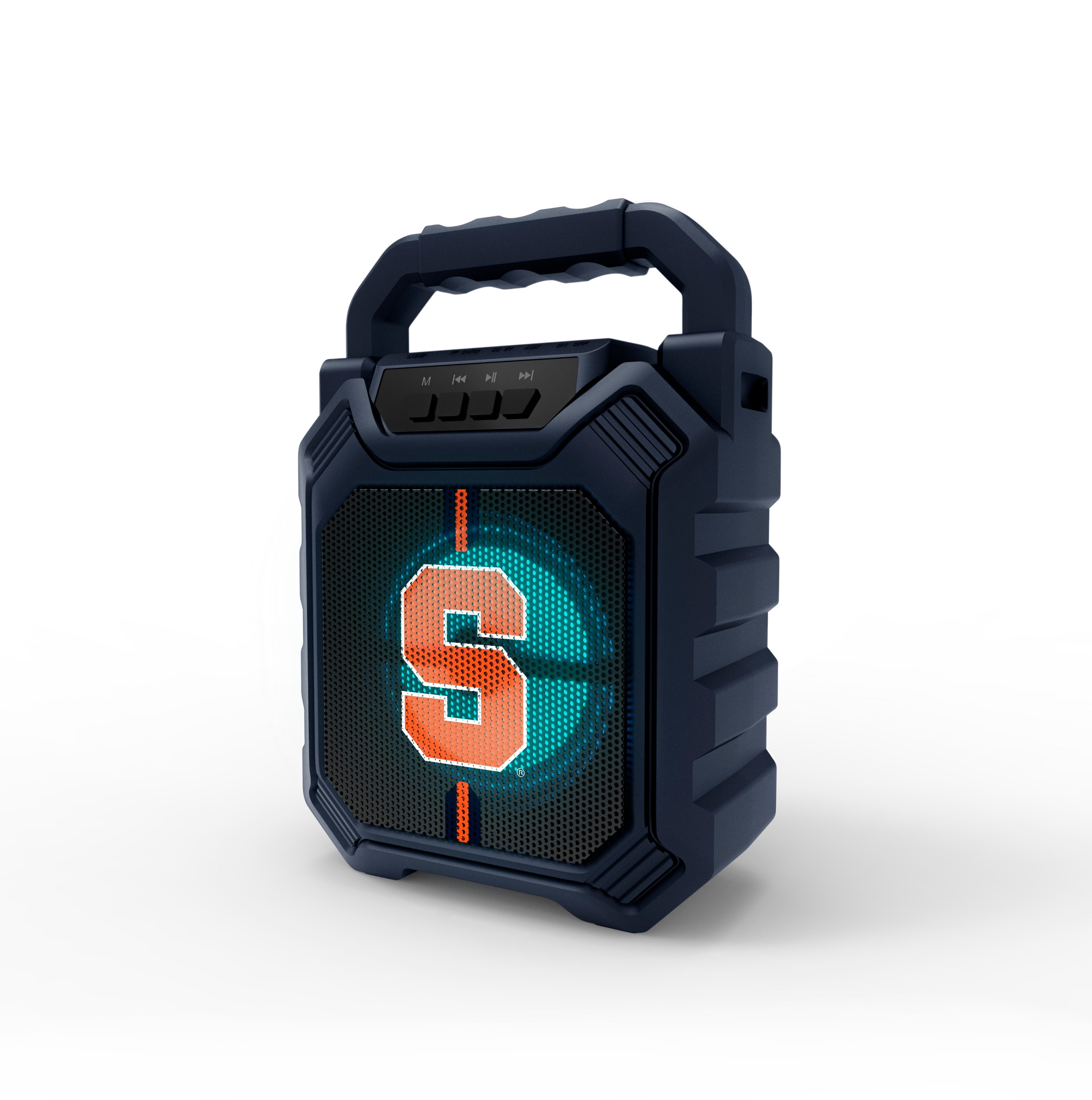 Syracuse Orange NCAA Syncable Bluetooth Wireless Speaker with LED Lights & FM Radio